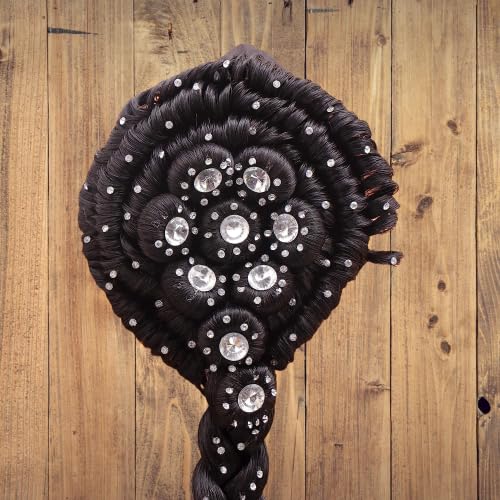 Stylish South Indian Women's Hair Juda Choti with Extensions - Designer Wedding & Party Hair Accessory for Women & Girls - Set of 1 Black | Perfect for Bridal Looks, Festivals & Special Occasions