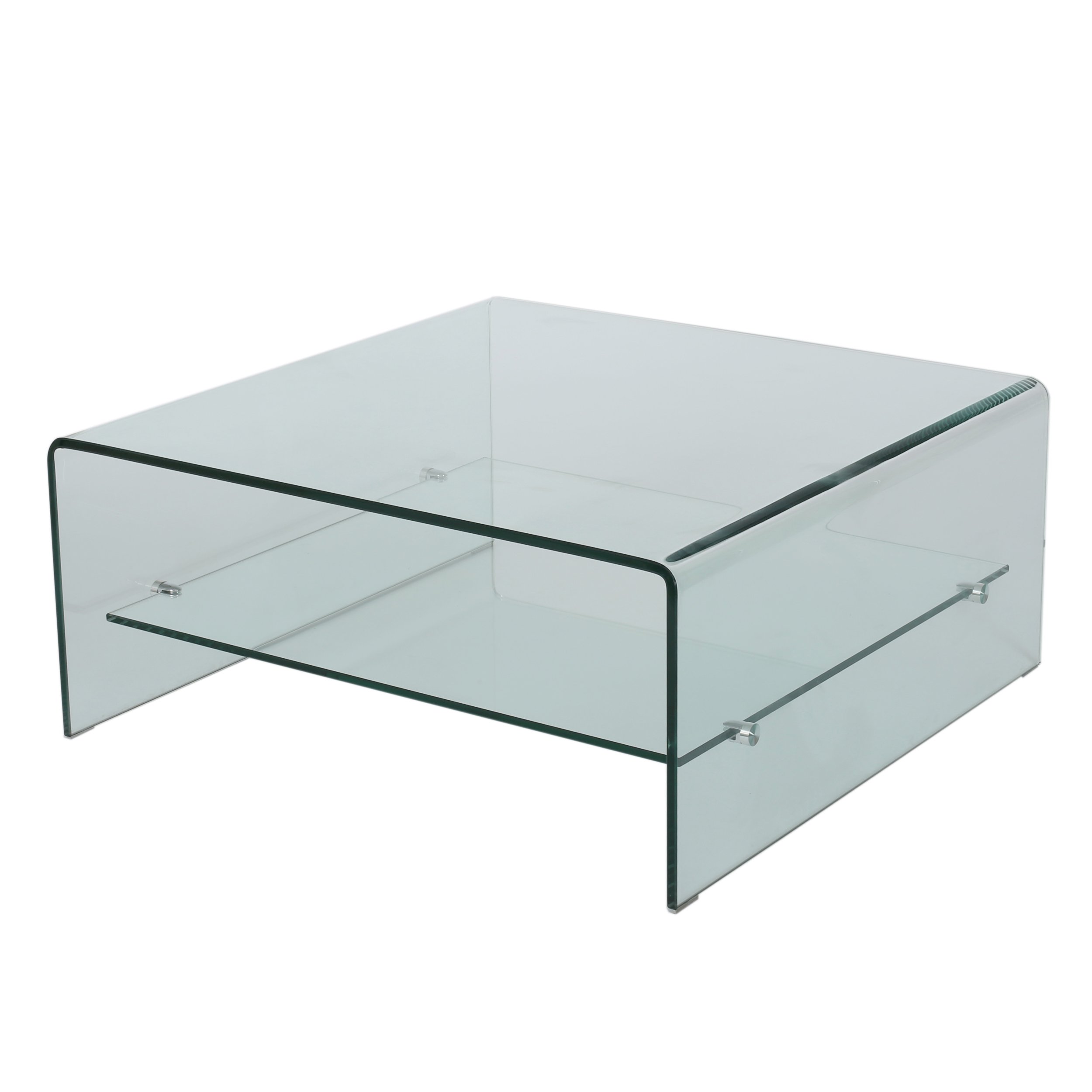 Christopher Knight Home Atticus Tempered Glass Coffee Table - Clear Modern Glass Top Living Room Furniture for Small Spaces, Perfect for Apartments & Home Decor
