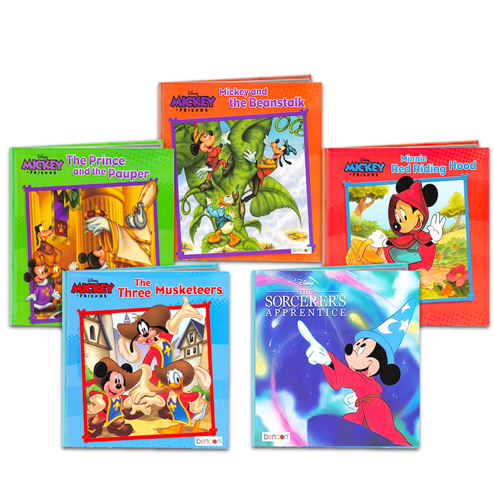 Mickey Mouse Bath Toys Set for Toddlers - 5 Piece Waterproof Baby Bathing Toy Bundle with 5 Educational Learn to Read Board Books | Fun Bath Time Learning Activity for Kids | Perfect for Baby Showers, Birthday Gifts & Preschool Learning