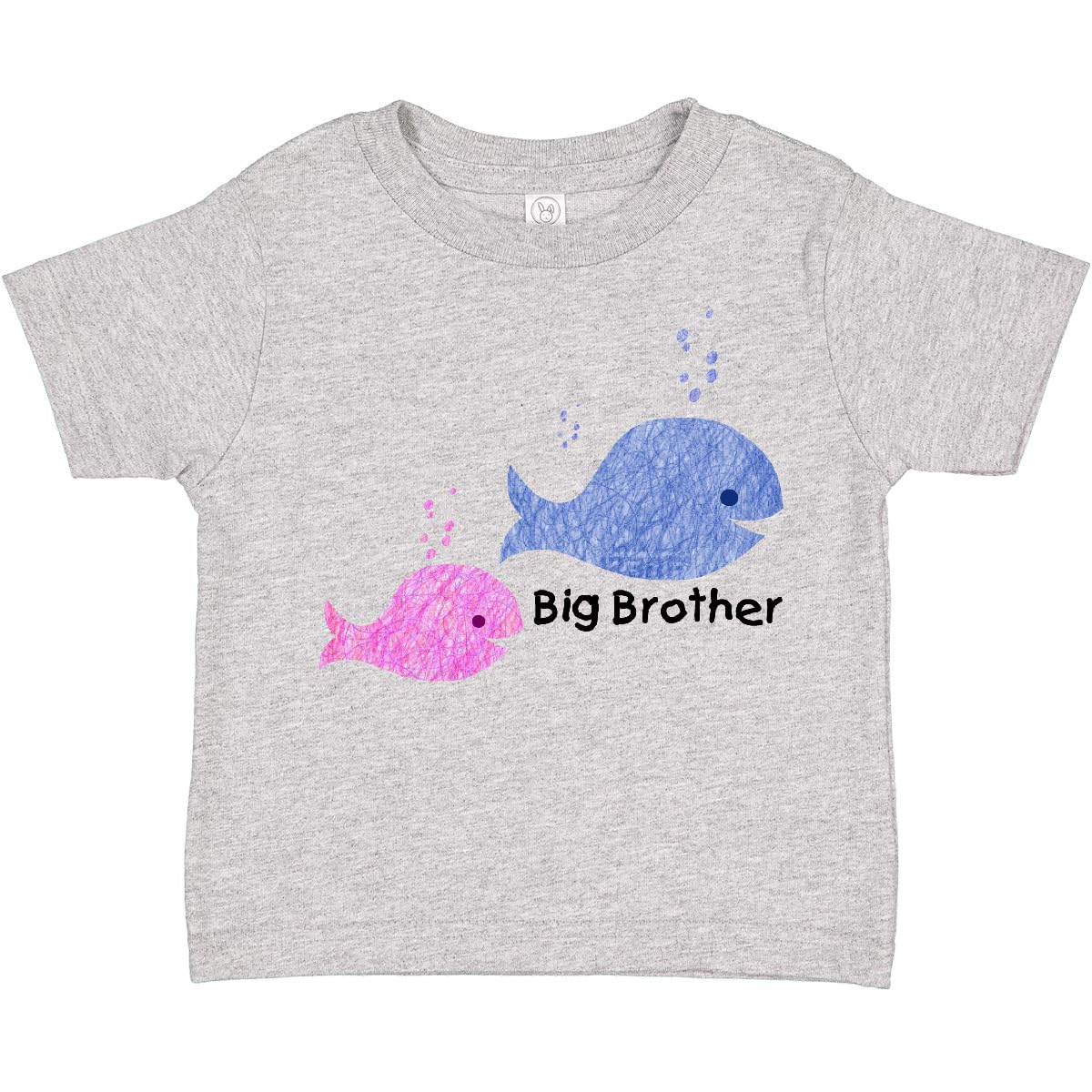 Inktastic Big Brother with Lil' Sister Toddler T-Shirt - Cute Sibling Matching Outfits for Family Photos & Special Occasions