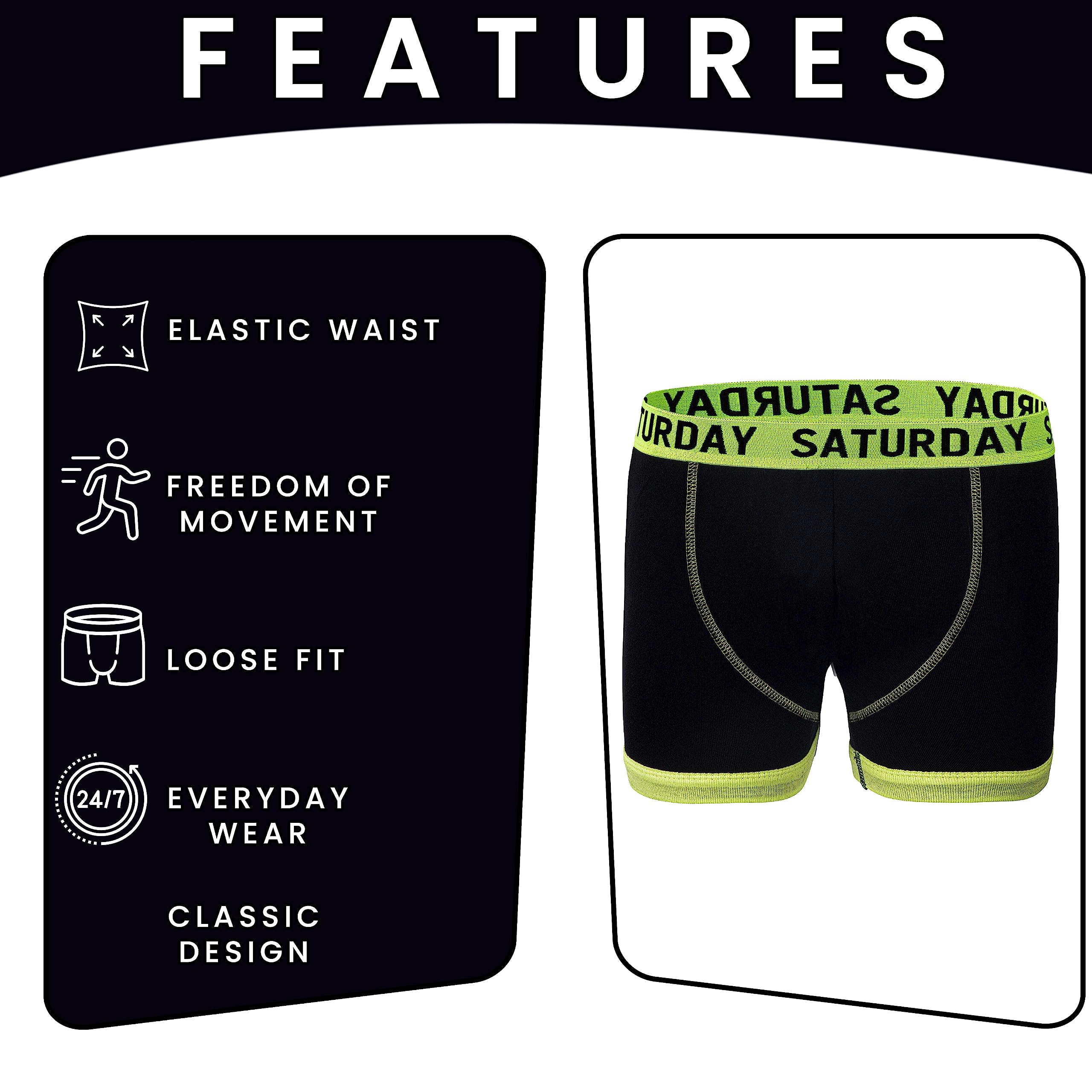 7 Days of the Week Boys Boxer Shorts - Soft Cotton Rich Underwear with Stretch, Breathable Trunk for Kids & Teens | Perfect for School, Sports & Everyday Comfort