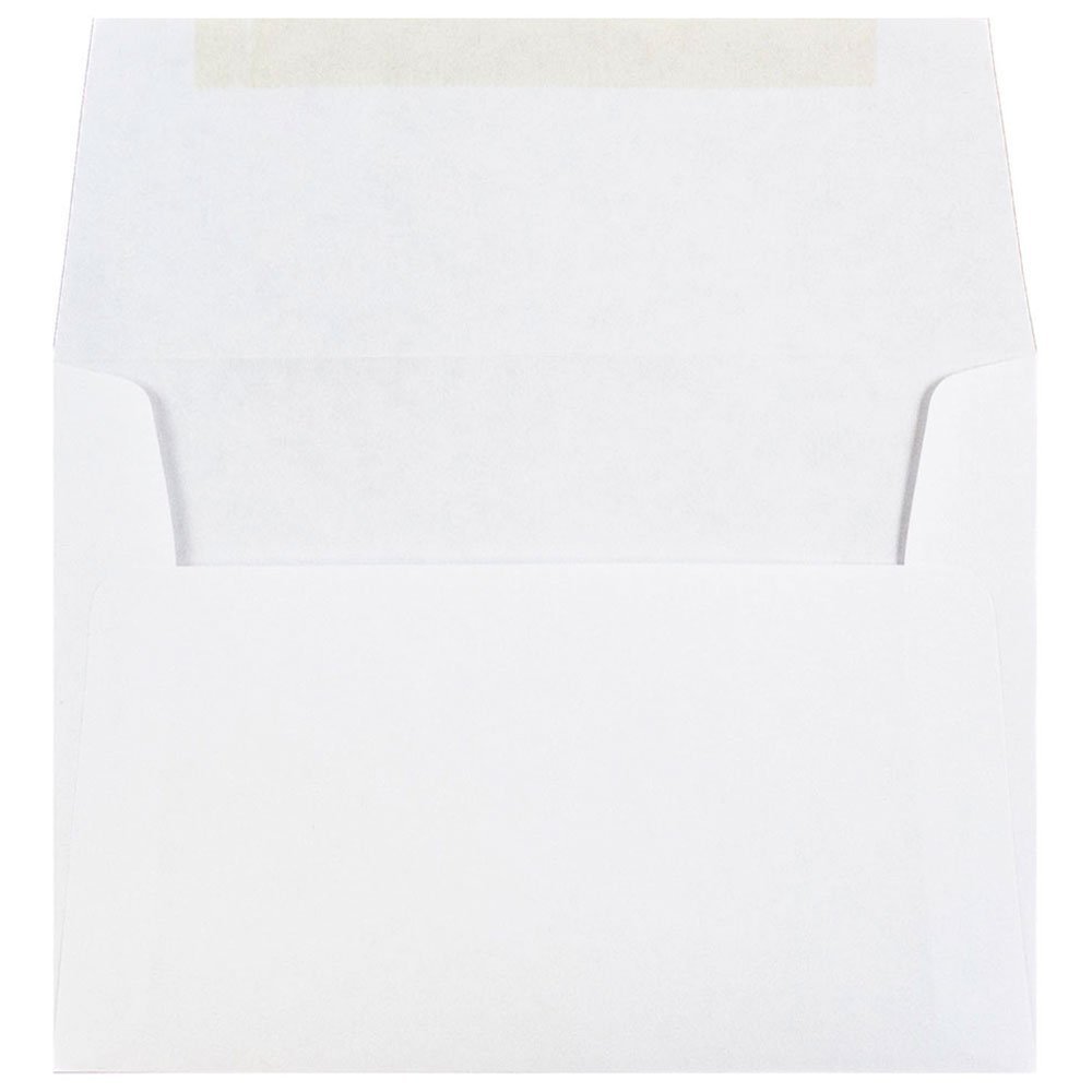 JAM PAPER 4Bar A1 Envelopes 3.6x5.1in White 250pk - for Wedding Invitations & Greeting Cards