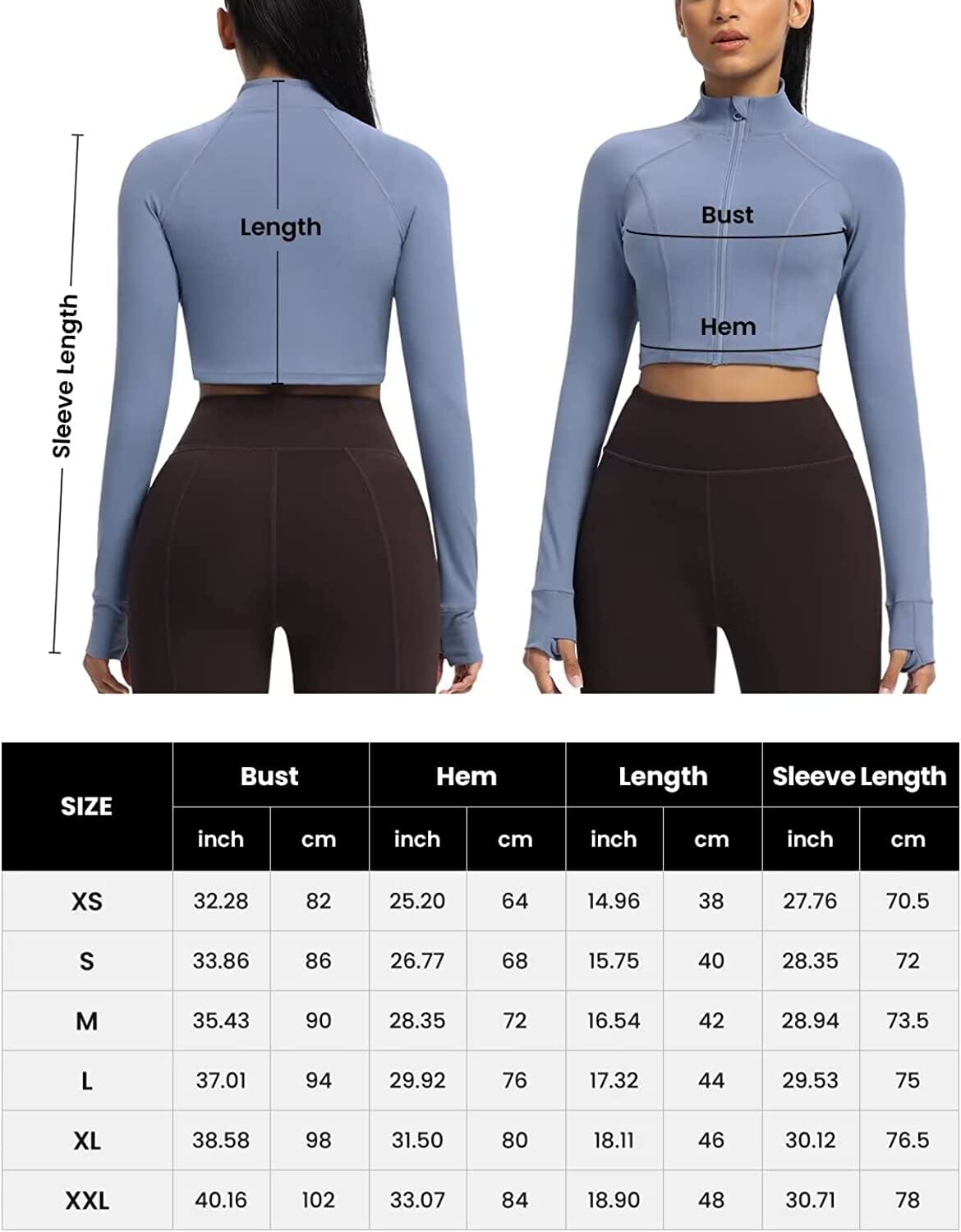 Women's Cropped Running Jacket - Lightweight Waterproof Windbreaker for Outdoor Jogging & Workouts | Perfect for Spring & Fall Running