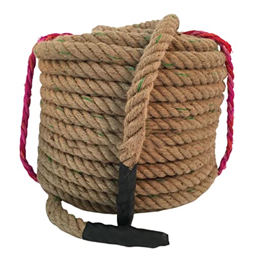 30mm Diameter Super Strong 4-Strand Hemp Climbing Rope - 10M Indoor/Outdoor Fitness Training & Gym Exercise Rope - Perfect for CrossFit, Strength Training, and Outdoor Adventure Activities