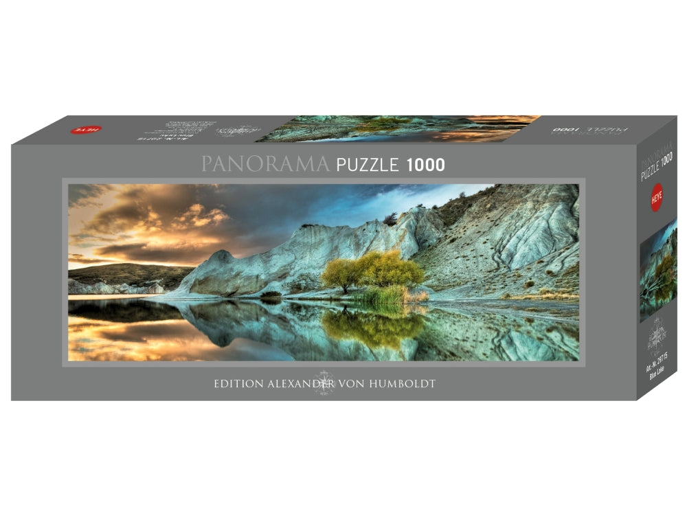 Heye 1000 Piece Jigsaw Puzzle - Panoramic Blue Lake Landscape | Challenging Adult Puzzle for Relaxation & Home Decor