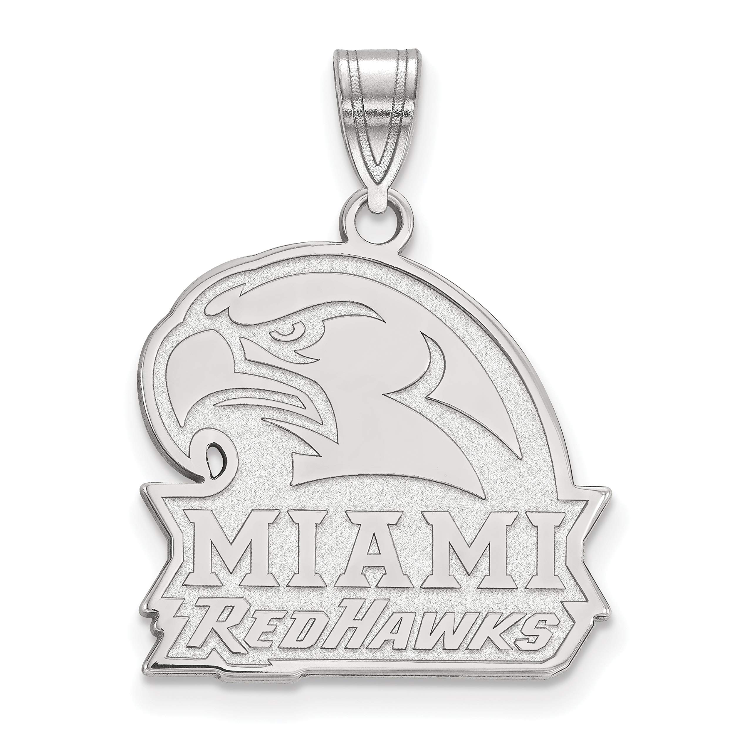 Miami University RedHawks Sterling Silver Swoop Mascot Pendant Necklace - Perfect for Game Day, Alumni Gifts & School Spirit Jewelry