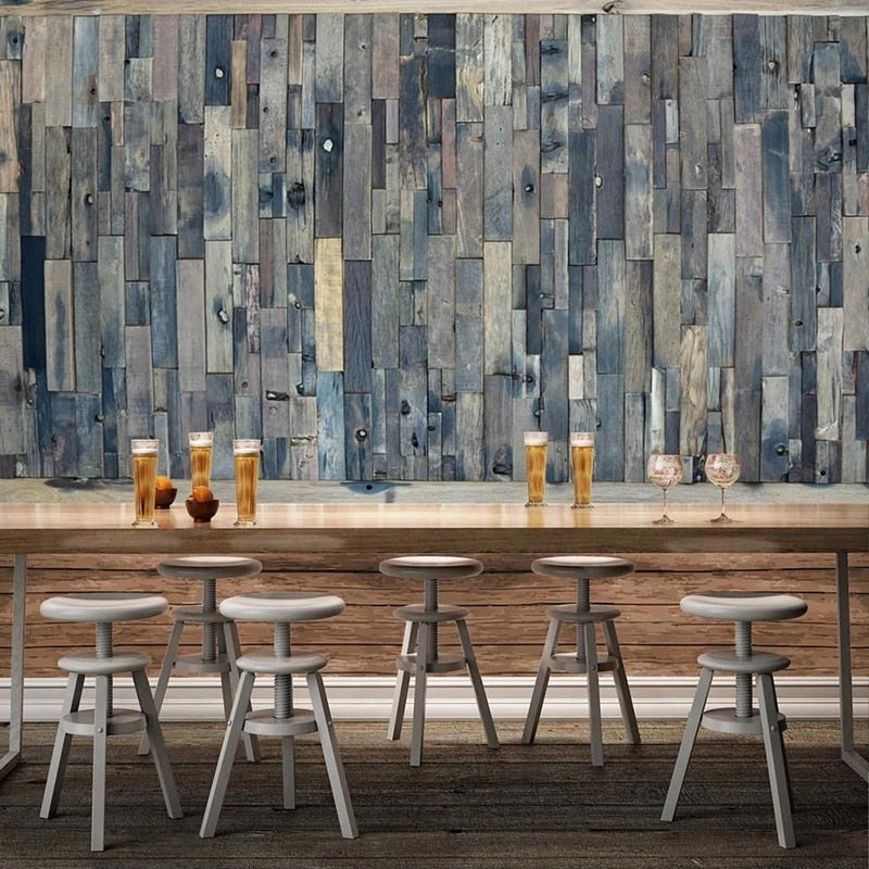 Wood Brick Effect Wallpaper - Peel and Stick Self-Adhesive Wallpaper for Bedroom, Living Room, Kitchen - Easy to Install Removable Wallpaper for Home Decor and Interior Design