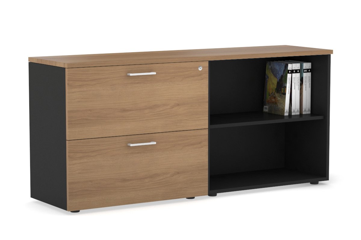 2-Drawer File Cabinet with Open Storage Shelf - Compact Office Organizer for Documents, Supplies & Stationery - Perfect for Home, Office & Workspace Organization