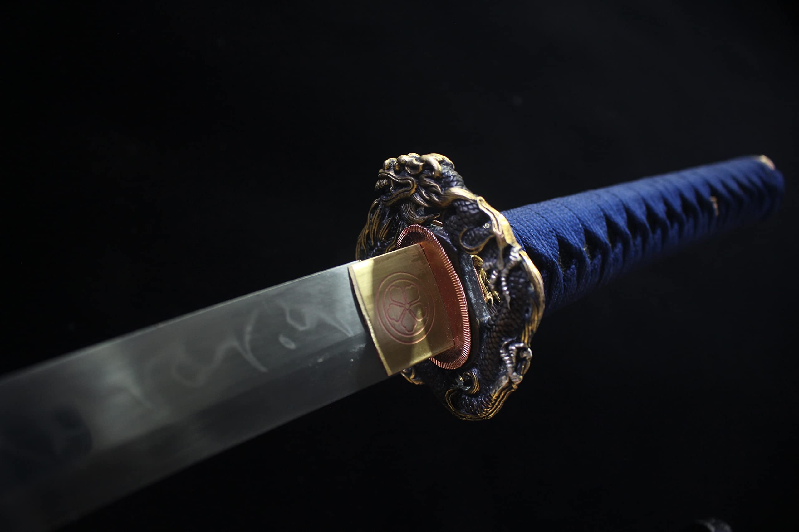 Authentic Japanese Katana Sword - Handmade Clay Tempered Full Tang with Real Hamon - 41 Inch Functional Samurai Sword for Martial Arts, Cosplay & Collectors - Model 210926-07