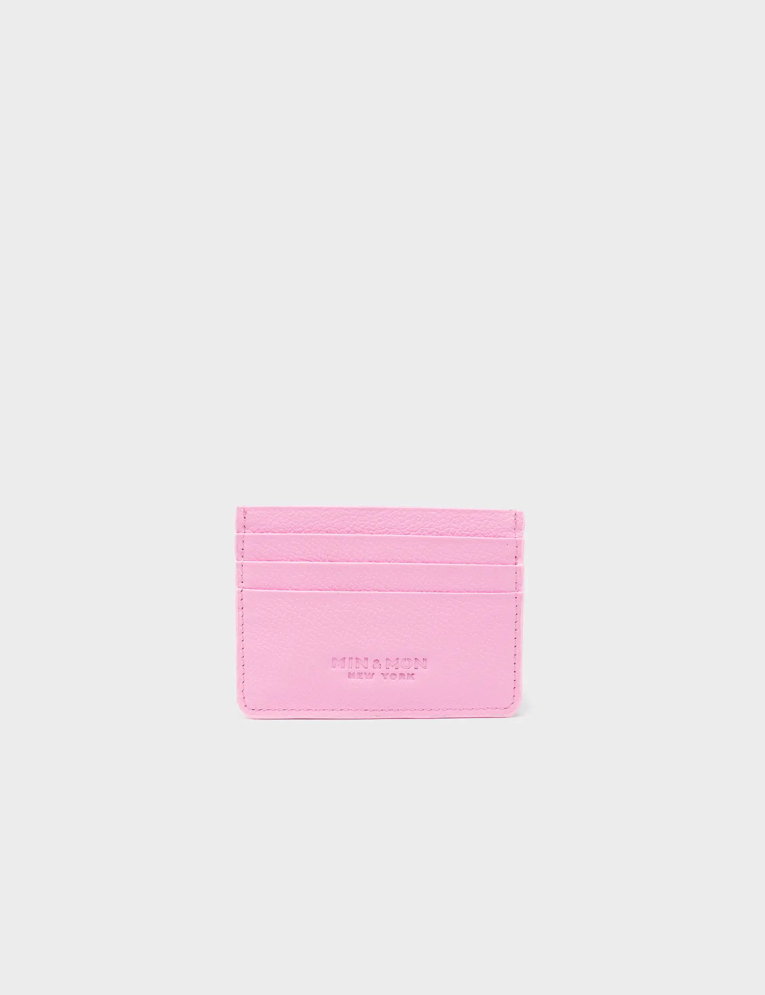 Filium Soft Neon Pink Leather Cardholder with Color Stripes Design - Slim Wallet for Women, RFID Blocking, Perfect for Everyday Use and Travel