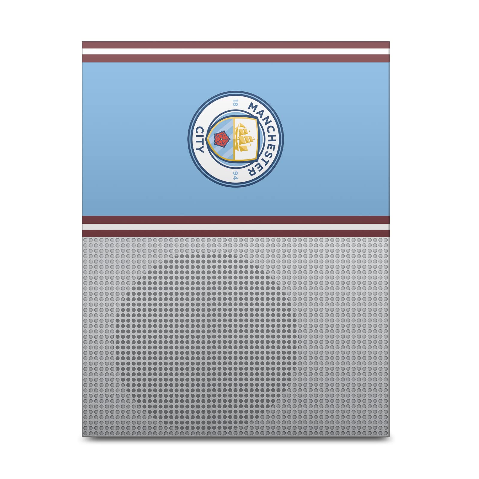 Official Manchester City FC 2022/23 Home Jersey Logo Vinyl Skin Decal Sticker - Compatible with Xbox One S Console & Controller Bundle - Perfect for Gaming Setups and Football Fan Decor