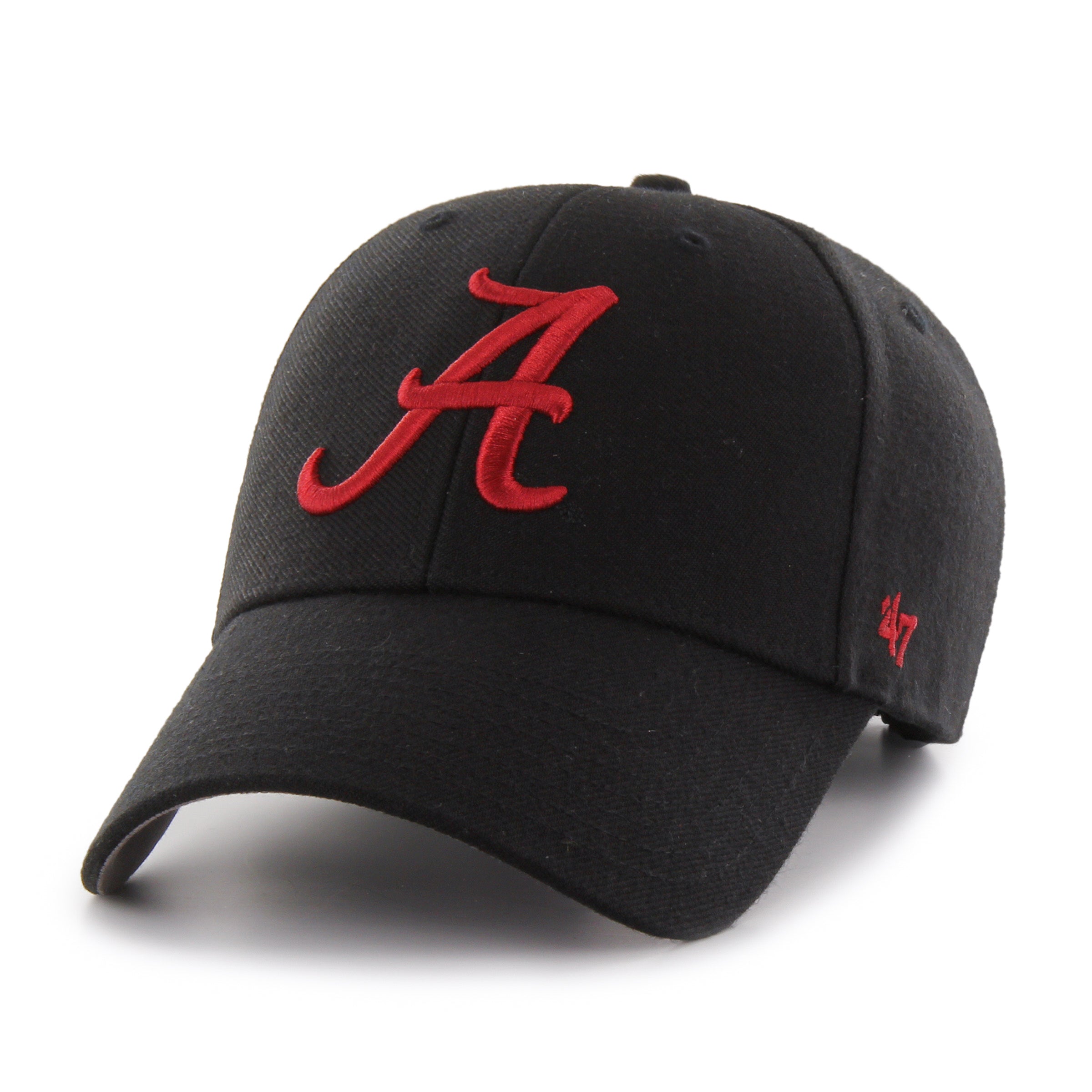 47 Brand Alabama Crimson Tide MVP Adjustable Baseball Cap - Black | NCAA Fan Gear for Football Games & Tailgating