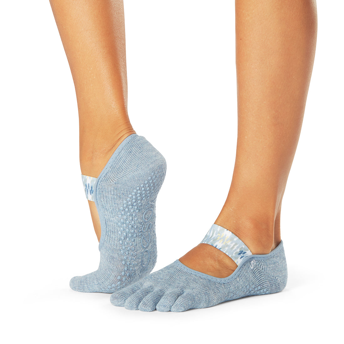ToeSox Mia Grip Yoga Socks - Non-Slip Grip Socks for Pilates, Barre & Dance - Improve Balance & Stability During Workouts
