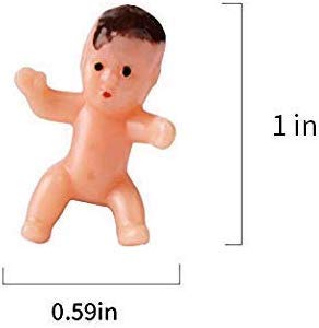 Golden Pearl 60pcs Mini Plastic Babies for Baby Shower Games, Ice Cube Party Favors, Gender Reveal Decorations & Newborn Toys - Perfect for Baby Shower Activities, Party Decor & Kids Playtime