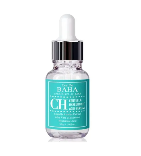 Cos De BAHA CH Centella Hyaluronic Acid Serum 30ml - Korean Skincare for Hydration & Redness Relief - Perfect for Dry, Sensitive Skin & Daily Skincare Routine