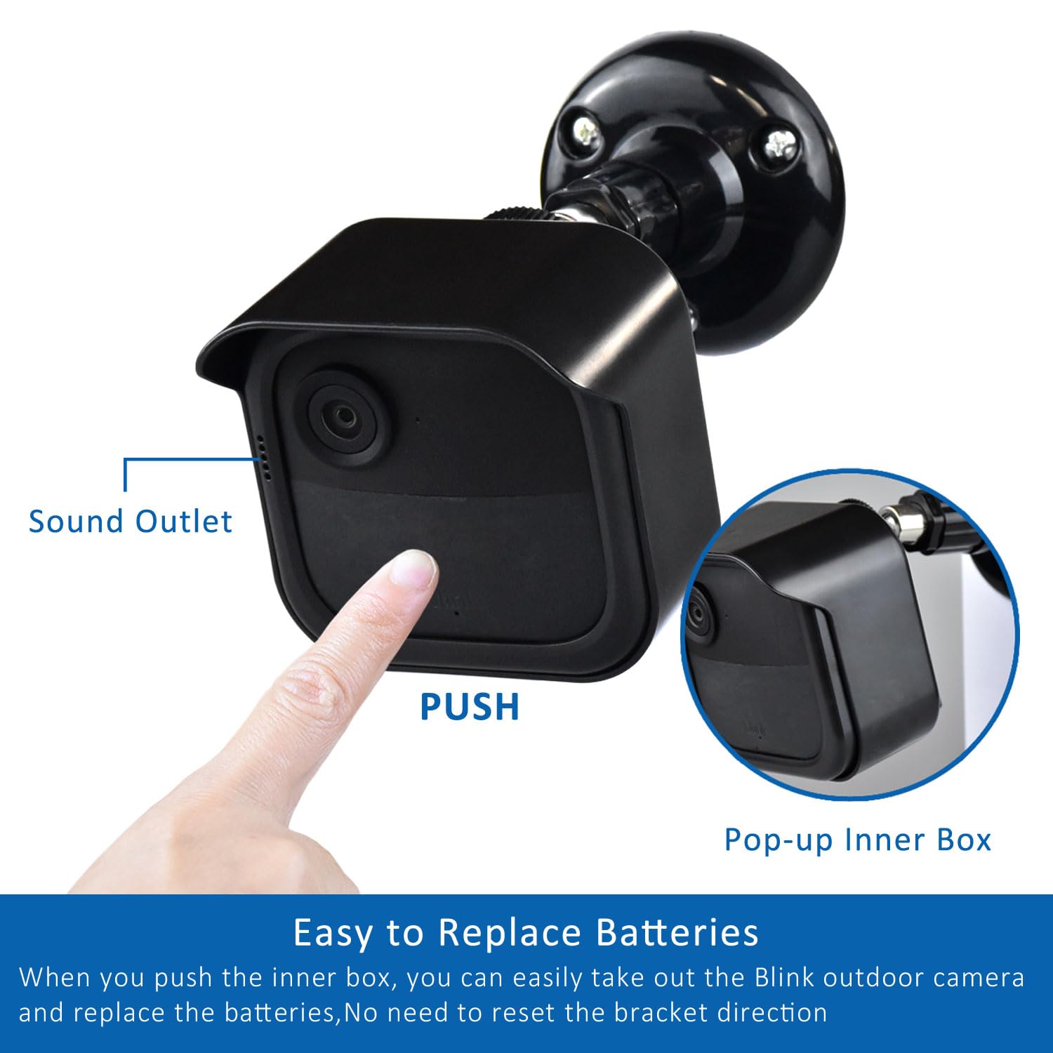 Blink Outdoor 4th & 3rd Gen Camera Mount Bracket - 3 Pack Weatherproof Security Camera Housing for Blink Outdoor Cameras (Cameras Not Included) - Perfect for Home Security, Garage Monitoring & Outdoor Surveillance