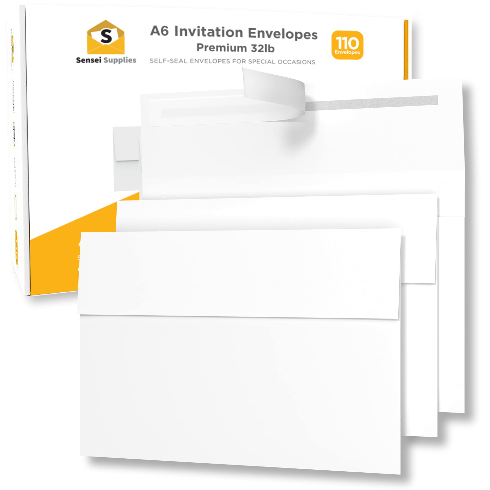 4x6 Envelopes 110pk - A6 Self Seal Small White Envelopes for Invitations, Baby Showers, RSVPs, Greeting Cards & Photos | Perfect for Wedding, Birthday & Business Correspondence