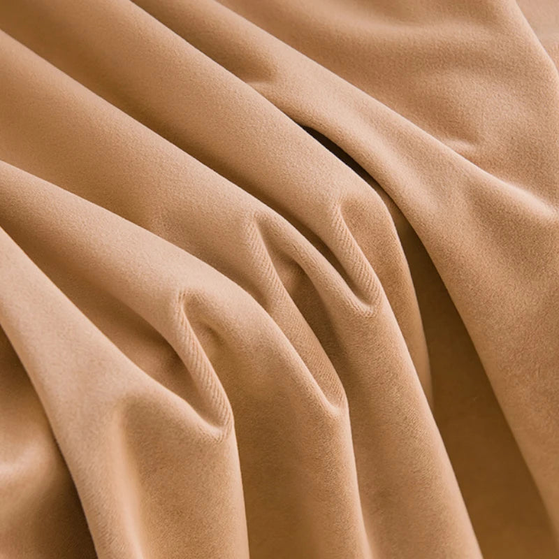 Wynter Velvet Minimalist Blackout Custom Curtains for Bedroom & Living Room - Thermal Insulated Noise Reducing Window Drapes for Home Decor
