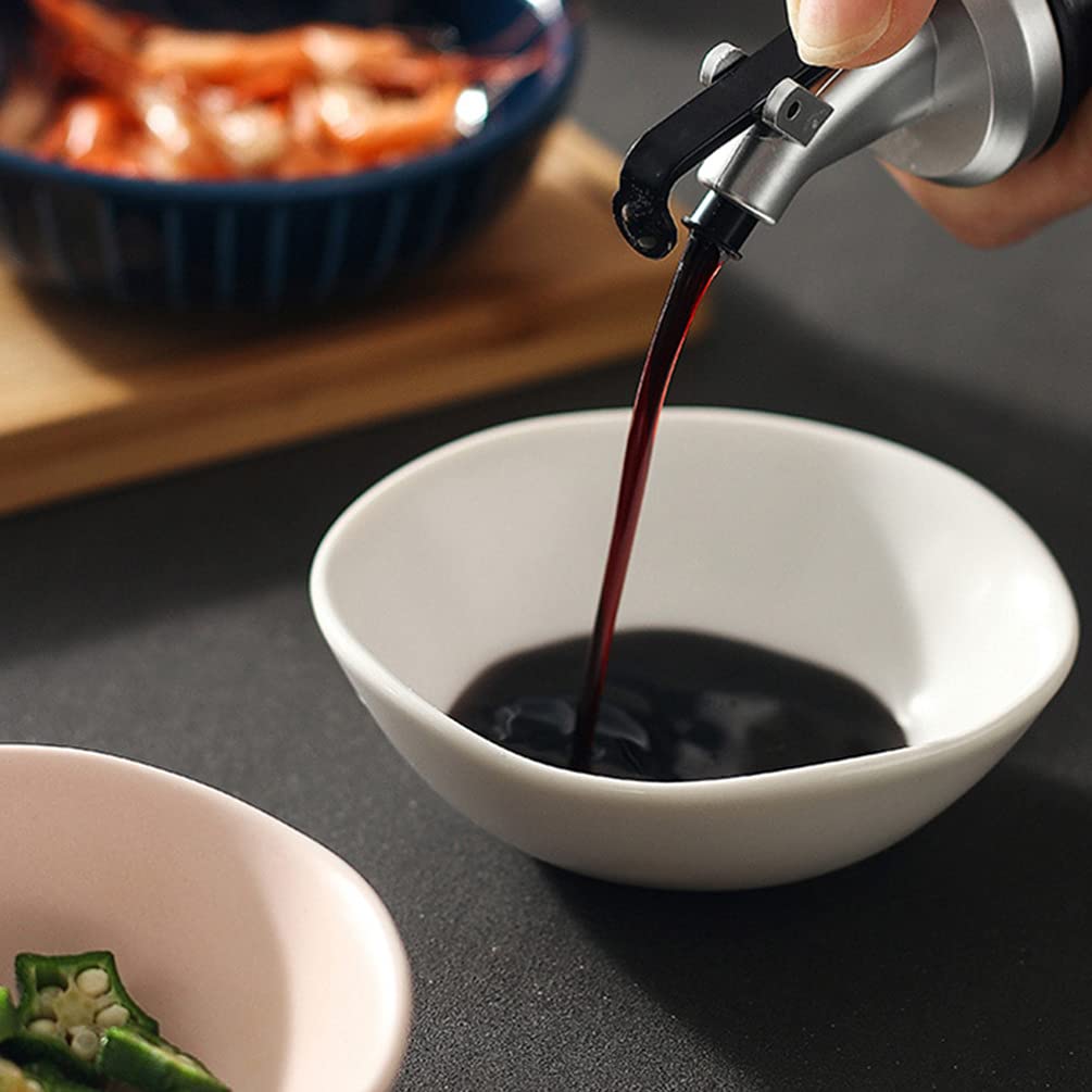 Hemoton 4-Piece Ceramic Sushi Dipping Sauce Dishes Set - Japanese-Style Condiment Plates for Soy Sauce, Wasabi & Snacks - Perfect for Sushi Restaurants, Home Dining & Party Appetizers