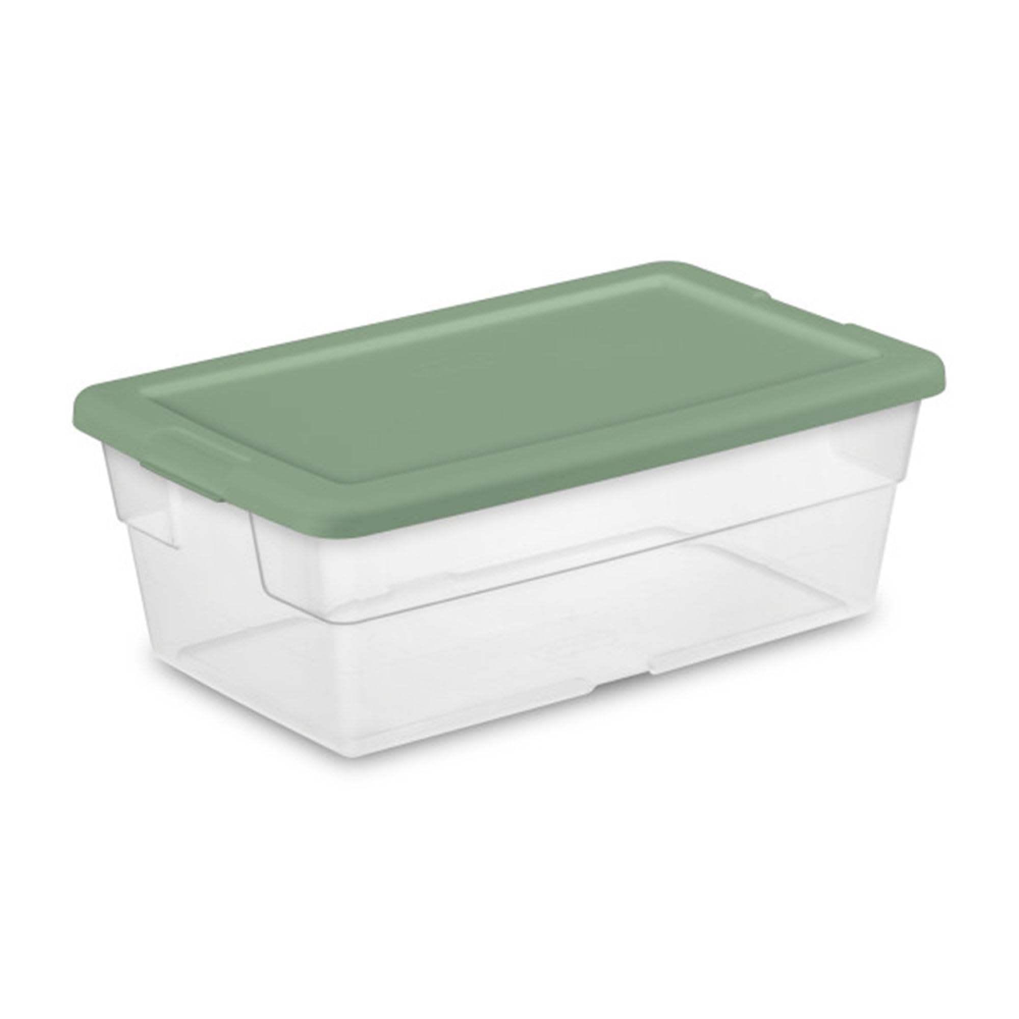 Sterilite 6 Quart Stackable Storage Bins with Handles - 30 Pack Space Saving Home Organization Containers in Crisp Green | Perfect for Pantry, Closet, Garage & Toy Storage