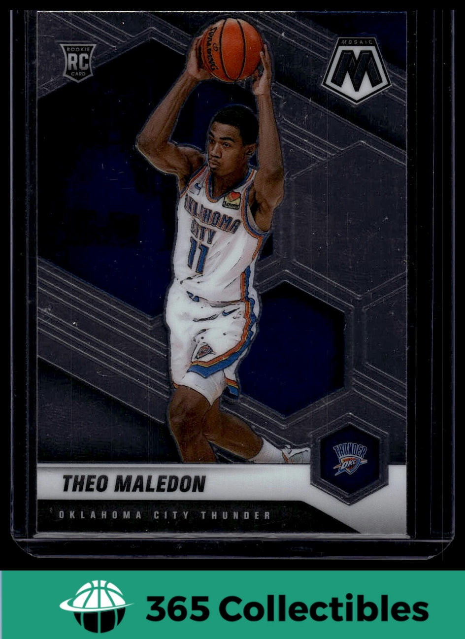2020-21 Panini Mosaic Theo Maledon Rookie Card #218 - Oklahoma City Thunder Basketball Trading Card for Collectors & Fans | Perfect for NBA Memorabilia Collections & Sports Enthusiasts