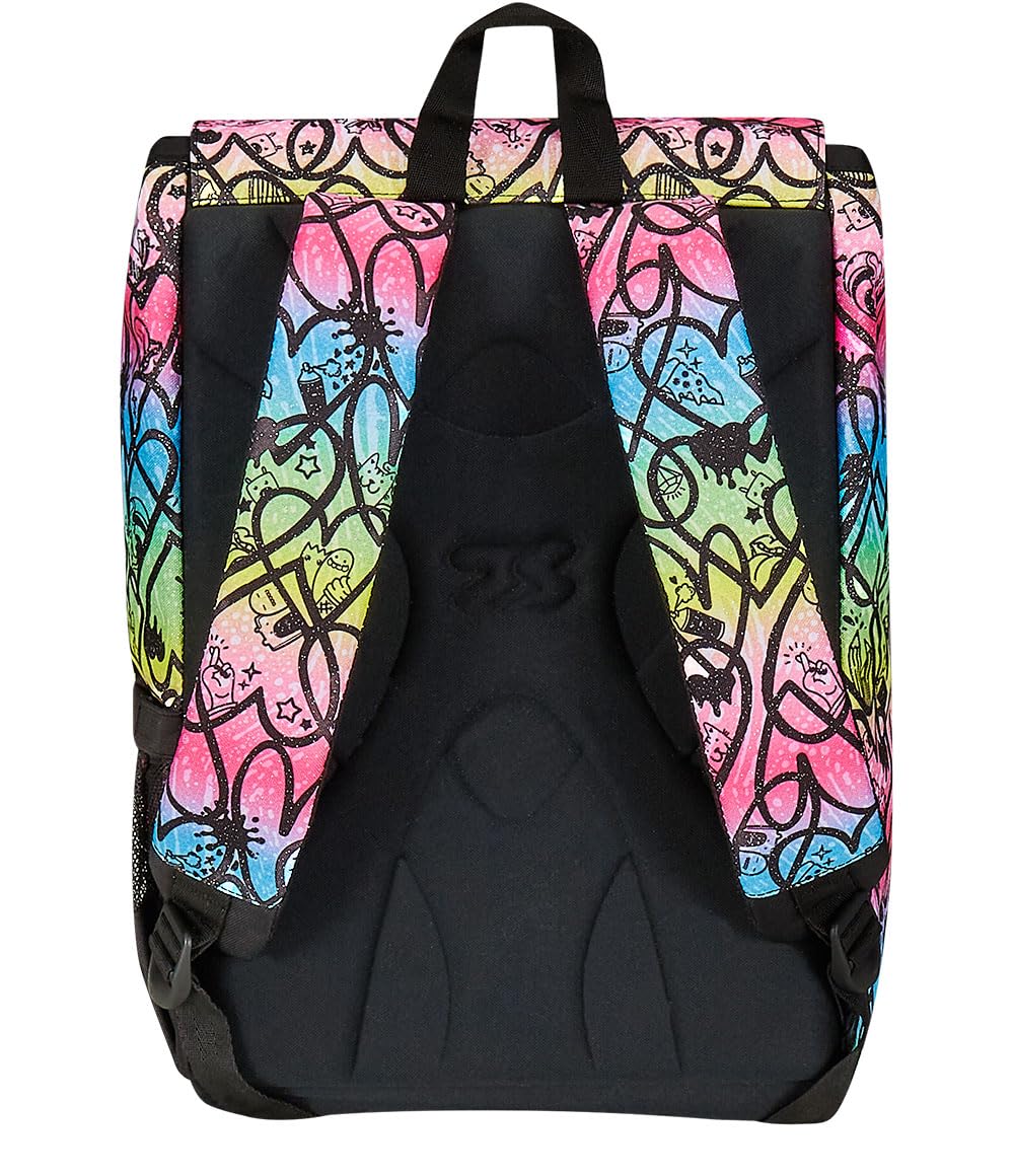 JumpLove Expandable Double Compartment Backpack for Girls - Large Capacity, Pink, Includes 3-Compartment Pouch - Perfect for School, Travel & Daily Use
