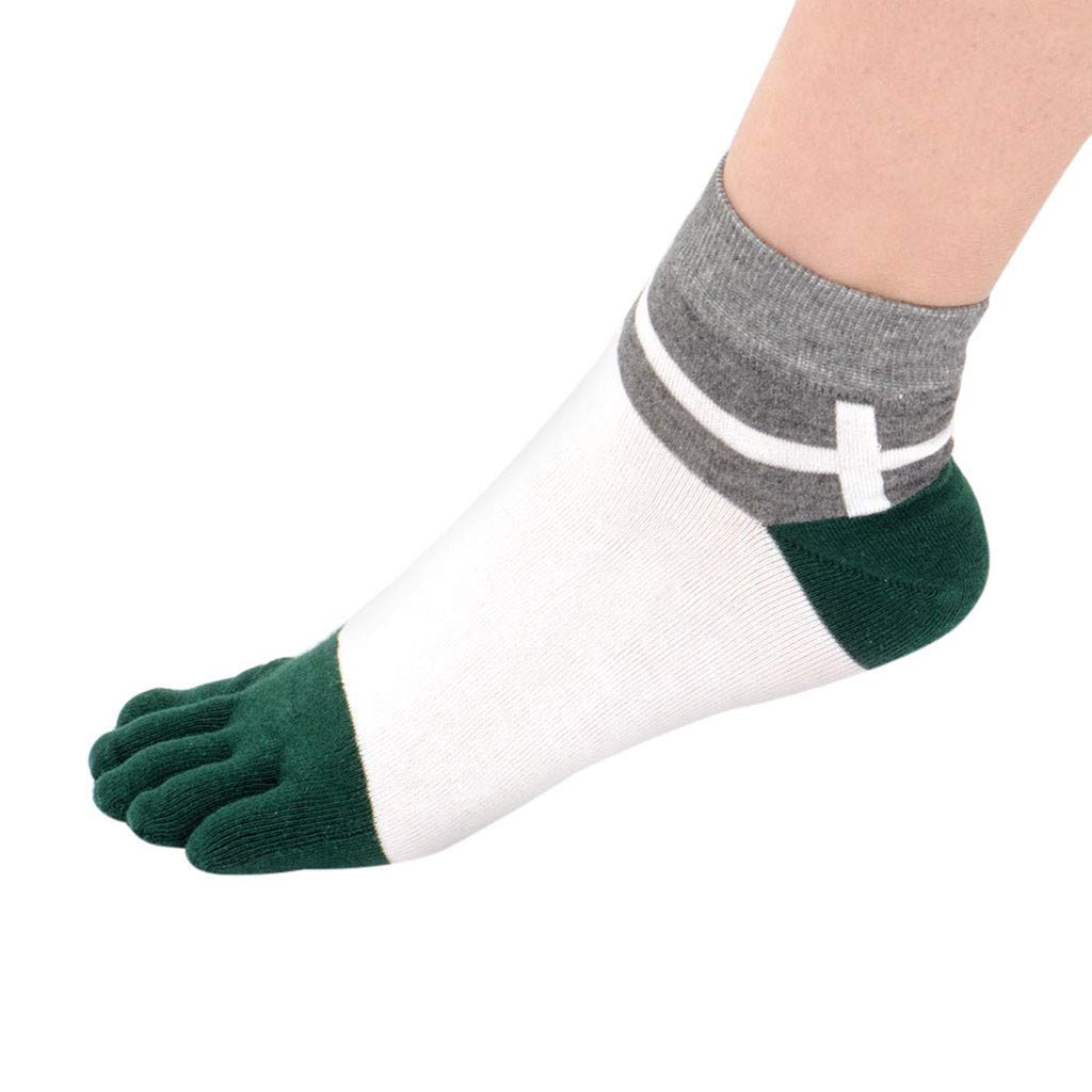 Breathable Cotton Five-Toe Running Socks for Men & Women - Anti-Slip Athletic Socks for Yoga, Gym & Outdoor Sports - Comfortable Toe Socks for Barefoot Shoes & Daily Wear