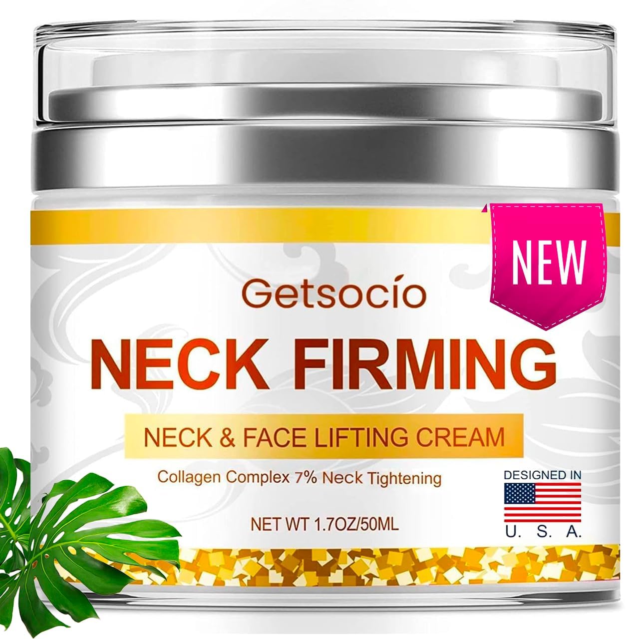 Retinol Collagen Hyaluronic Acid Neck Firming Cream - Anti Aging Face Moisturizer for Wrinkles, Lifting & Hydration | Instant Face Lift Tightening Cream for Women | Perfect for Daily Skincare Routine & Nighttime Anti-Aging Treatment