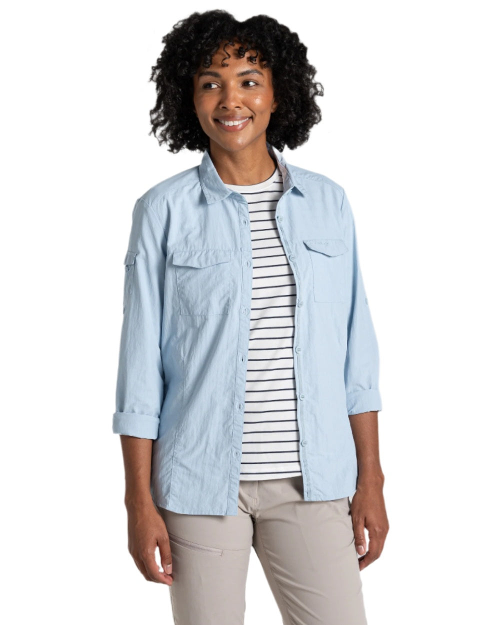 Craghoppers Women's NosiLife Adventure Long Sleeve Shirt III - Bug Repellent Travel & Hiking Shirt for Outdoor Activities