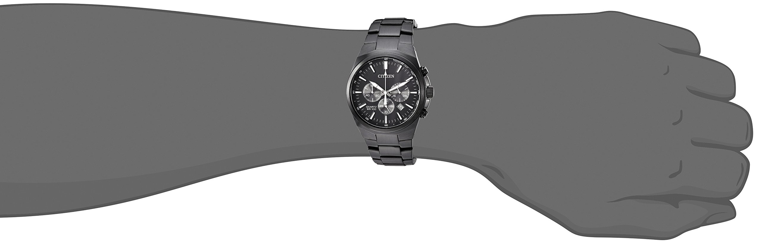 Citizen Men's Classic Chronograph Quartz Watch - Stainless Steel Case & Band, Water Resistant, Date Display | Perfect for Business, Casual Wear & Gift Giving