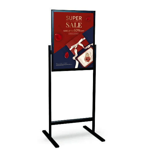 24x36 Double Sided Snap Frame Floor Stand - 2 Snap Open Sign Frames for Posters, Artwork & Displays - Perfect for Retail Stores, Events & Trade Shows