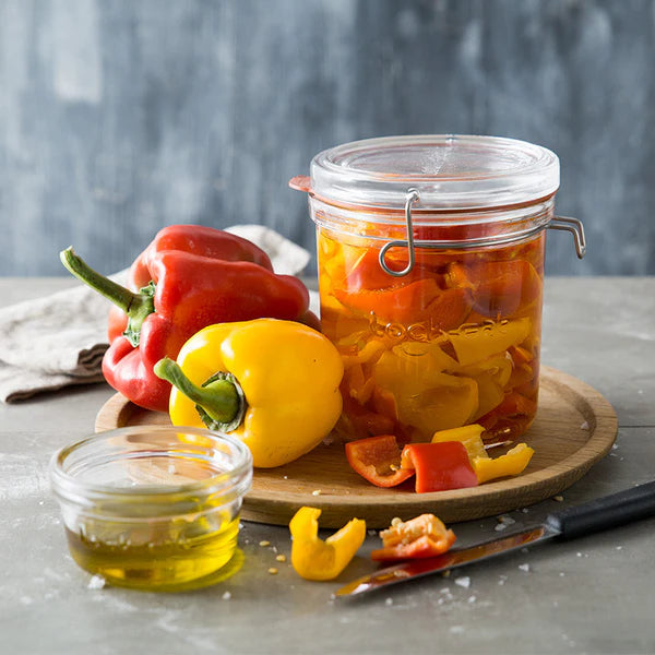 Luigi Bormioli 25 Oz Lock Eat Food Jar - Airtight Leak-Proof Container for Meal Prep, Lunch Box & Outdoor Camping | BPA-Free Glass Food Storage (Model 12160/01)