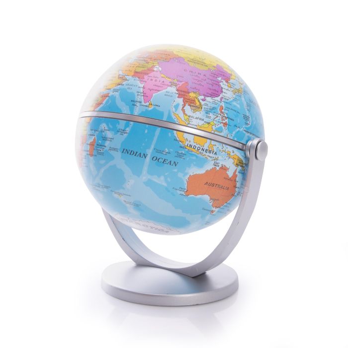 Discovery Zone 360 Degree Rotating World Globe - Educational Geography Classroom Decor, Perfect for Kids Learning & Home Office Decoration | Great Gift for Students & Teachers