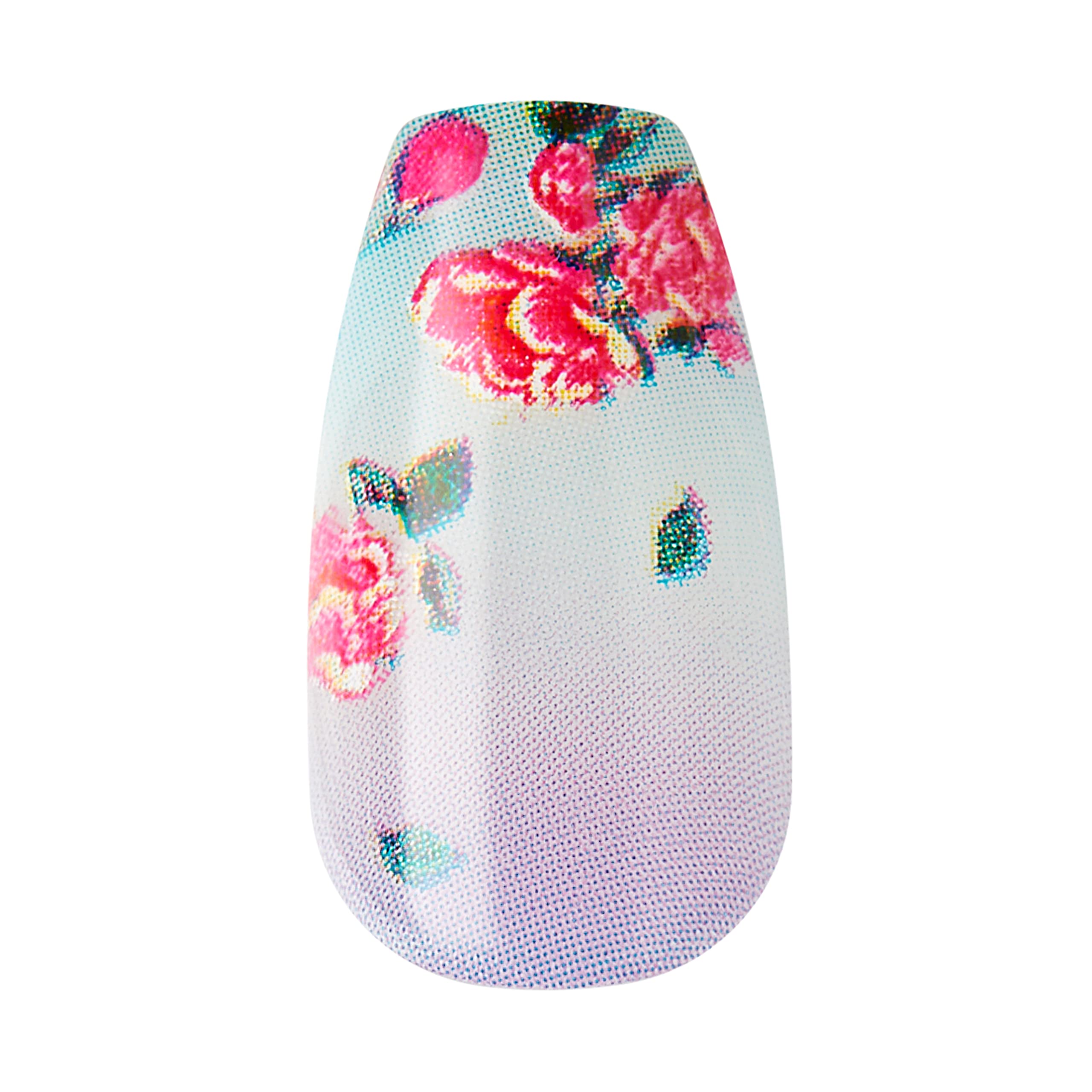 KISS LoveShackFancy x imPRESS Press-On Manicure Set - Limited Edition Lilac Crush Medium Coffin Purple Fake Nails with Prep Pad, Nail File & Cuticle Stick (30 Nails) | Perfect for Weddings, Parties & Special Occasions
