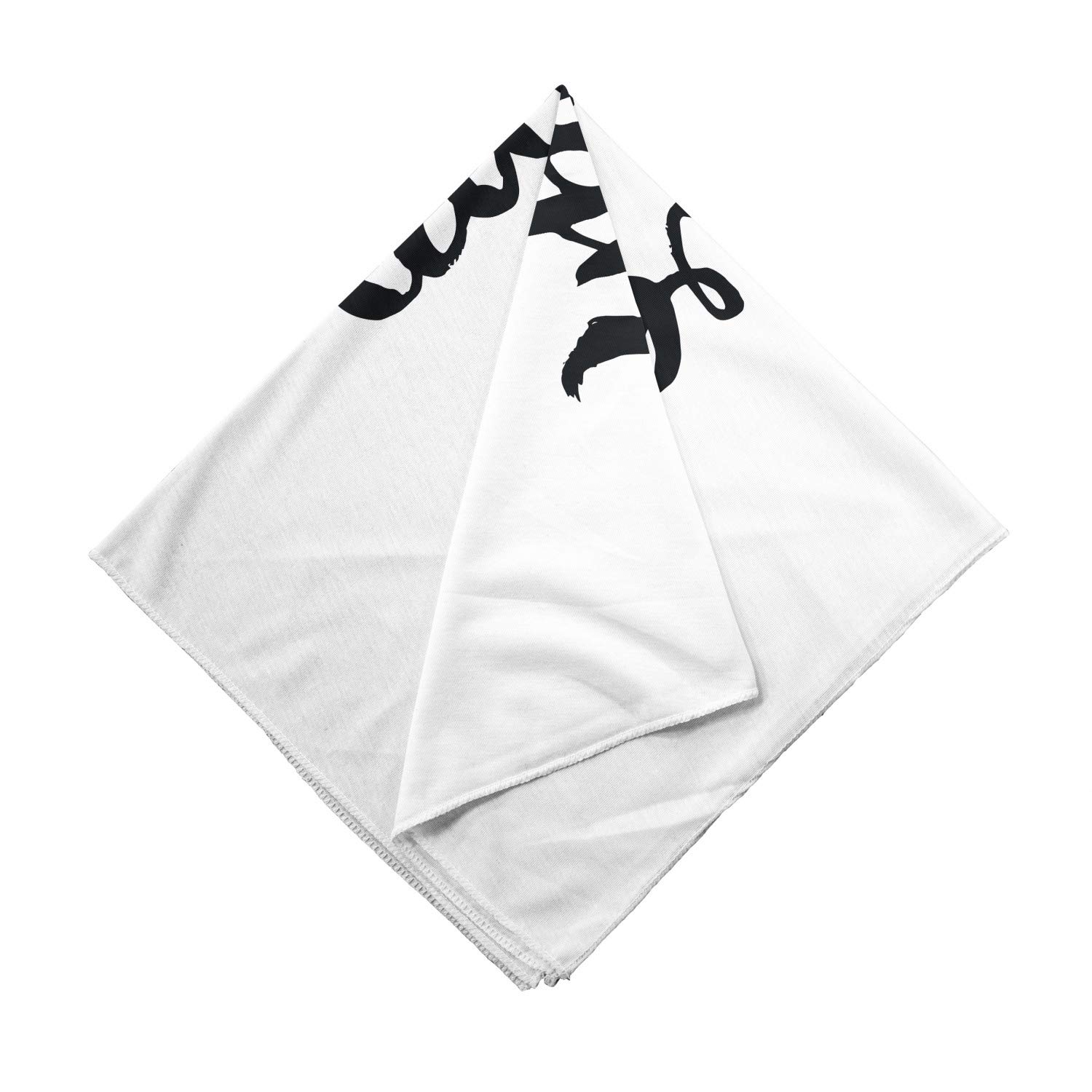 Ambesonne Live Laugh Love Bandana - Retro Style Unisex Head Scarf & Neck Tie for Men Women - Perfect for Outdoor Activities, Concerts, and Sports Events