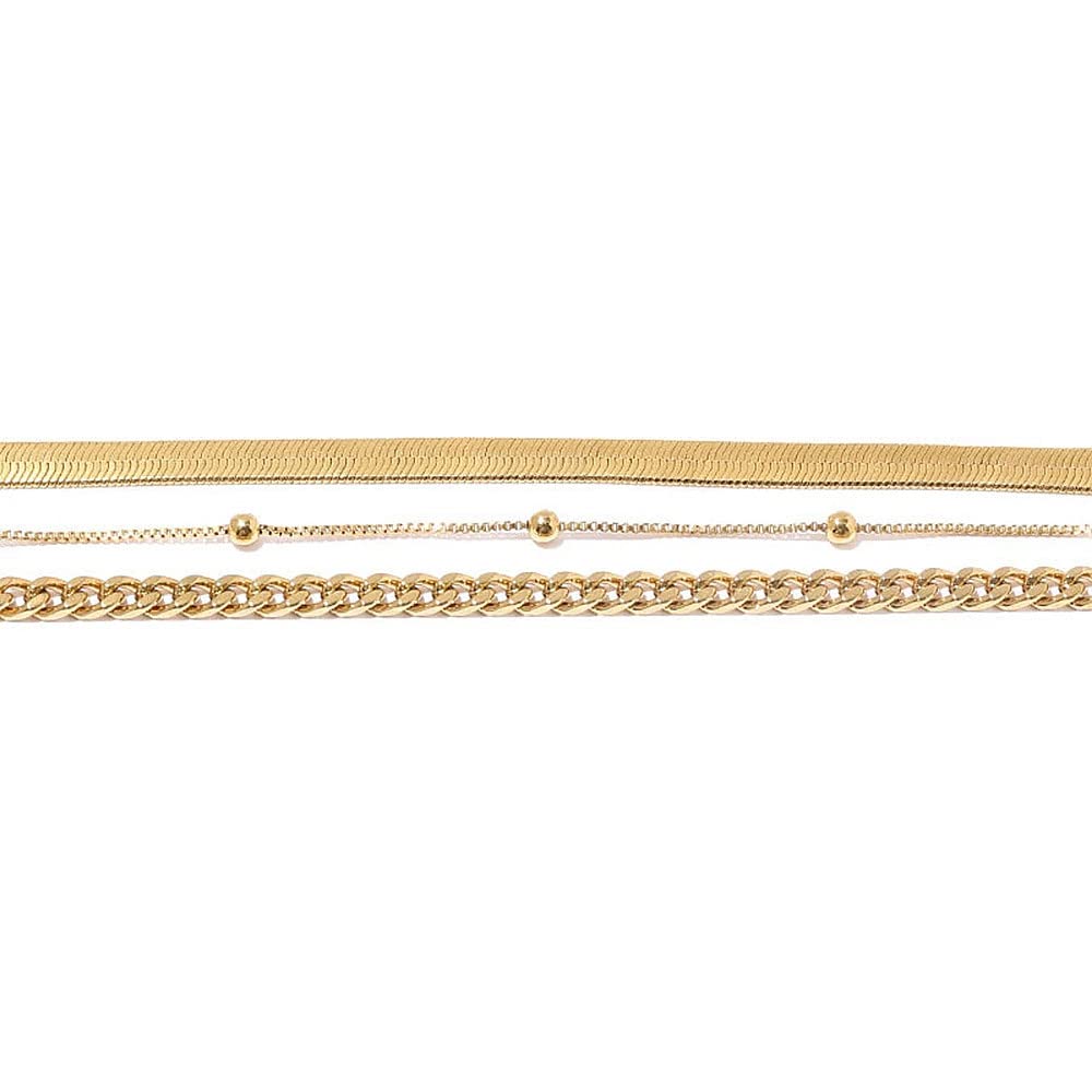 Elegant Gold Ankle Bracelet Set for Women - Dainty Layered Waterproof Foot Chain Jewelry - Perfect Beach Accessory & Gift for Teen Girls - Ideal for Summer Vacations, Weddings, and Casual Outings