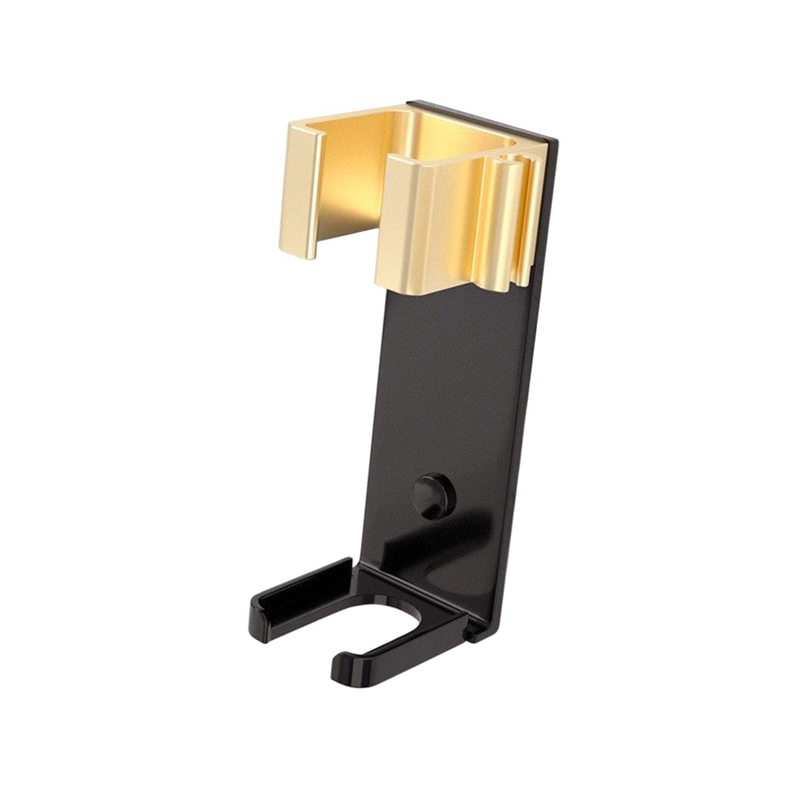 Wall Mount Hair Curling Wand Holder - Black & Gold Hair Styling Tool Organizer for Curlers & Straighteners | Perfect for Salon, Bathroom & Home Styling Station Storage