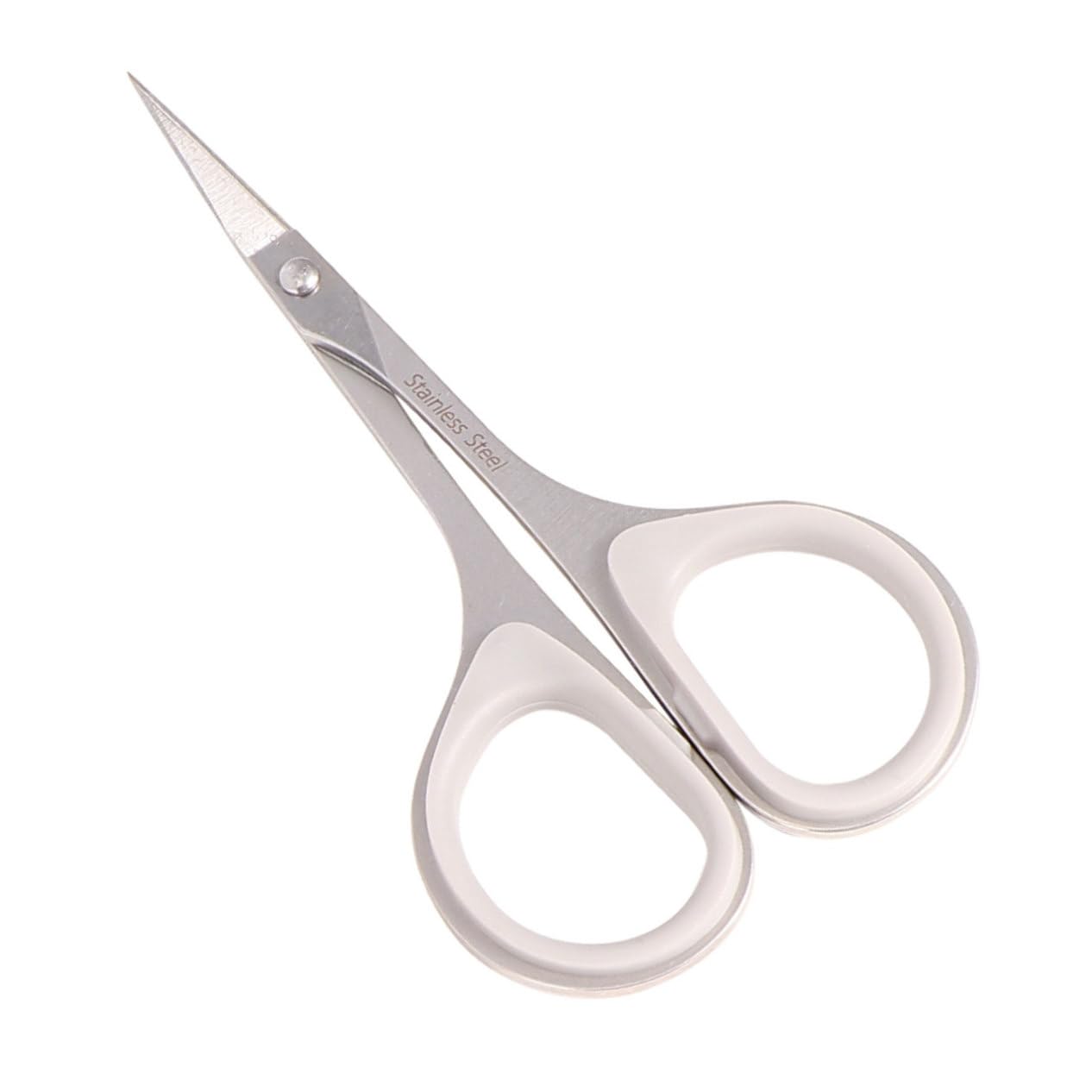 3pcs Eyebrow Trimmer Set - Precision Facial Hair Scissors, Nail & Beard Grooming Scissors with Pointed Tips for Eyebrow Shaping, Mustache & Nail Care - Perfect for Home Salon & Travel Grooming Kit (Silver)