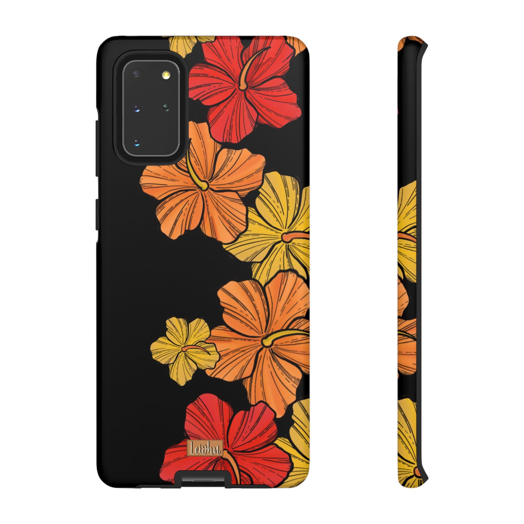 Vintage Hibiscus Pattern Samsung Galaxy Phone Case - Stylish Protective Cover for Galaxy S21/S20/S10/Note 20 - Perfect for Everyday Use, Travel & Gifting