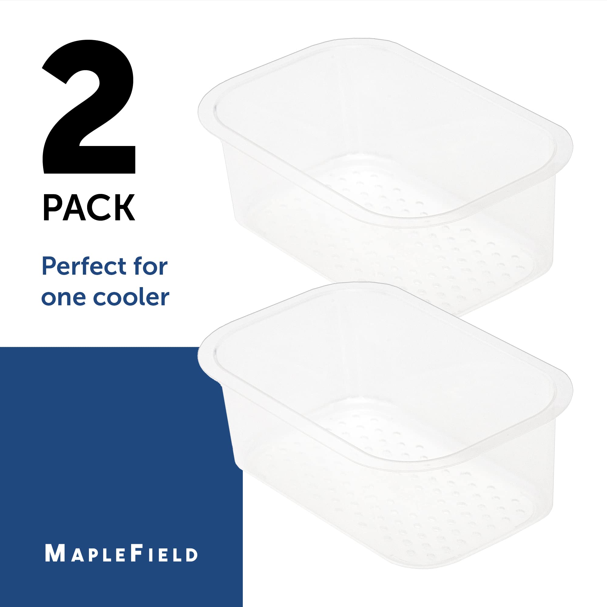 Maplefield Cooler Tray for Yeti Roadie 24 Accessories - 4 Pack Plastic Organizer for Drinks & Snacks | Perfect for Camping, Tailgating, and Outdoor Adventures