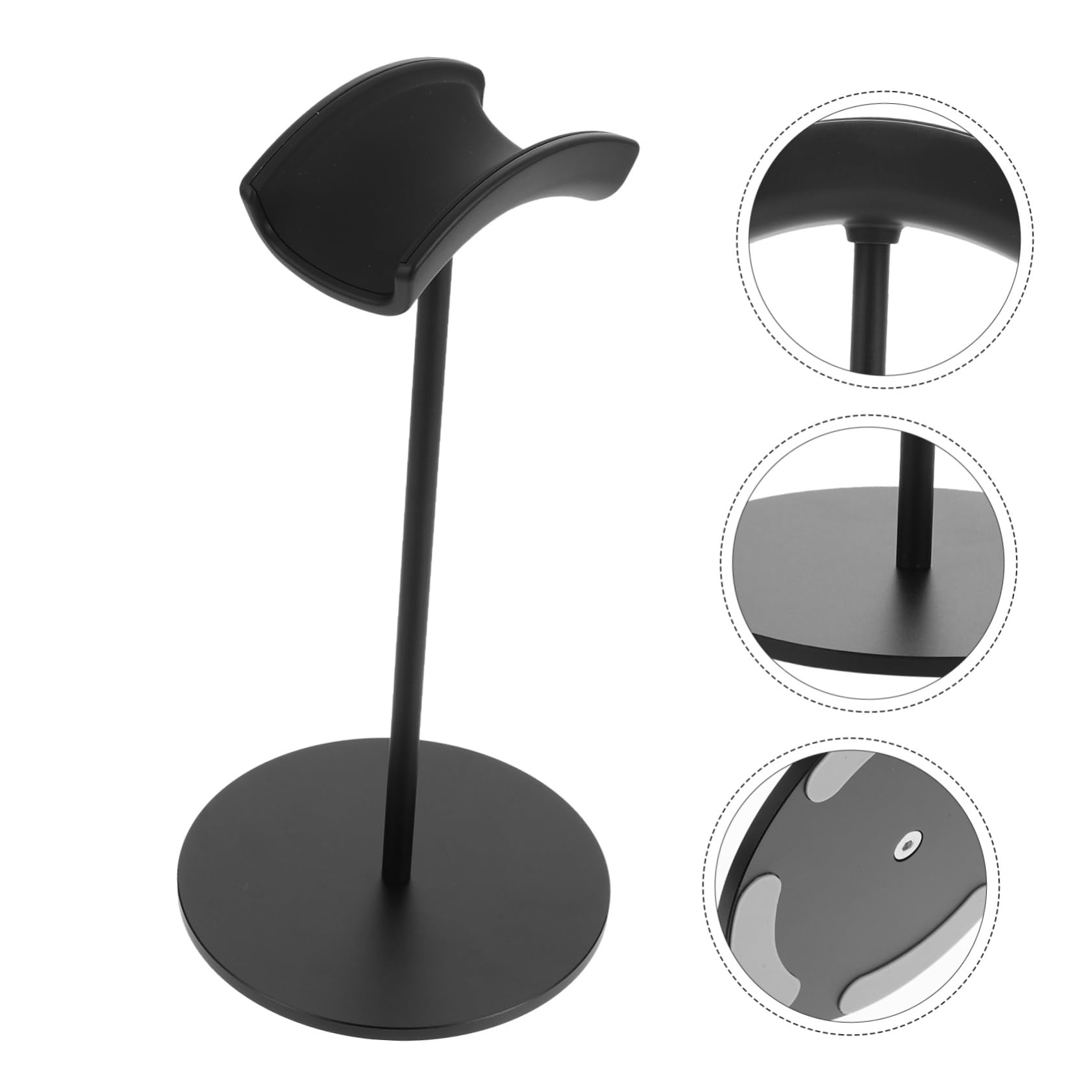Holibanna Headphone Stand - Adjustable Headphone Hanger for Gaming Headsets, Computer Headphones | Durable Black Headphone Holder & Organizer for Desk, Office, Gaming Setup (Perfect for Gamers, Streamers & Home Office)