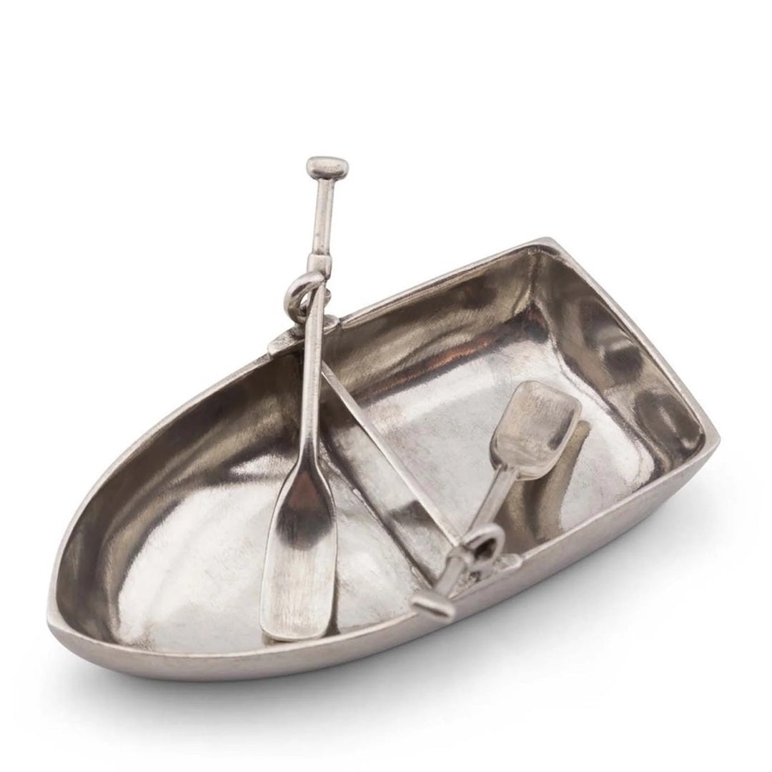 Premium Wooden Row Boat Salt Cellar with Lid - Handcrafted Kitchen Salt Keeper for Cooking, Dining & Table Decor - Perfect for Home, Restaurant & Gift Giving
