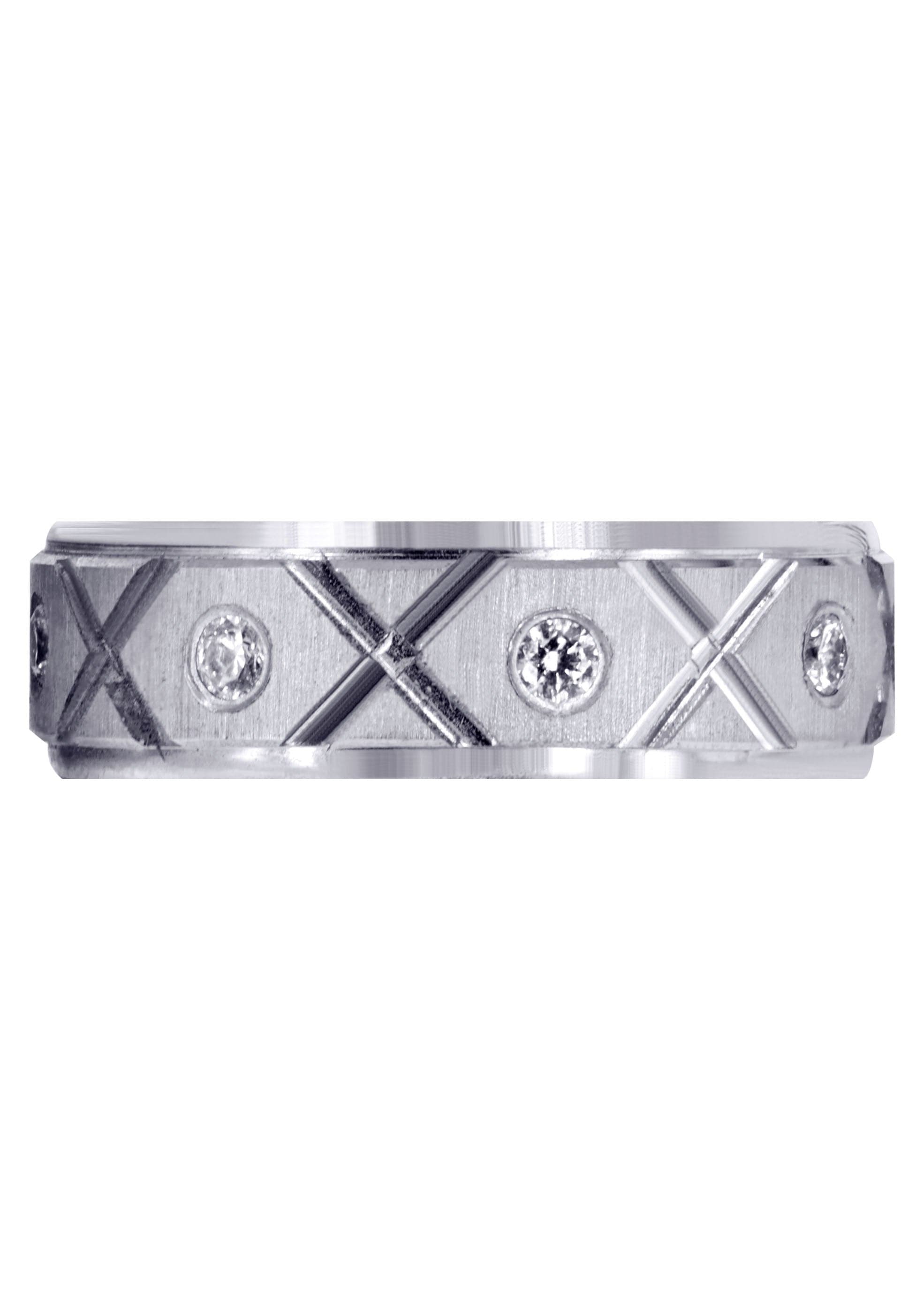 Classic Diamond Men's Wedding Band Ring - 0.4 Carat Solid Gold or Platinum (Cristian) - Perfect for Engagement, Anniversary & Special Occasions