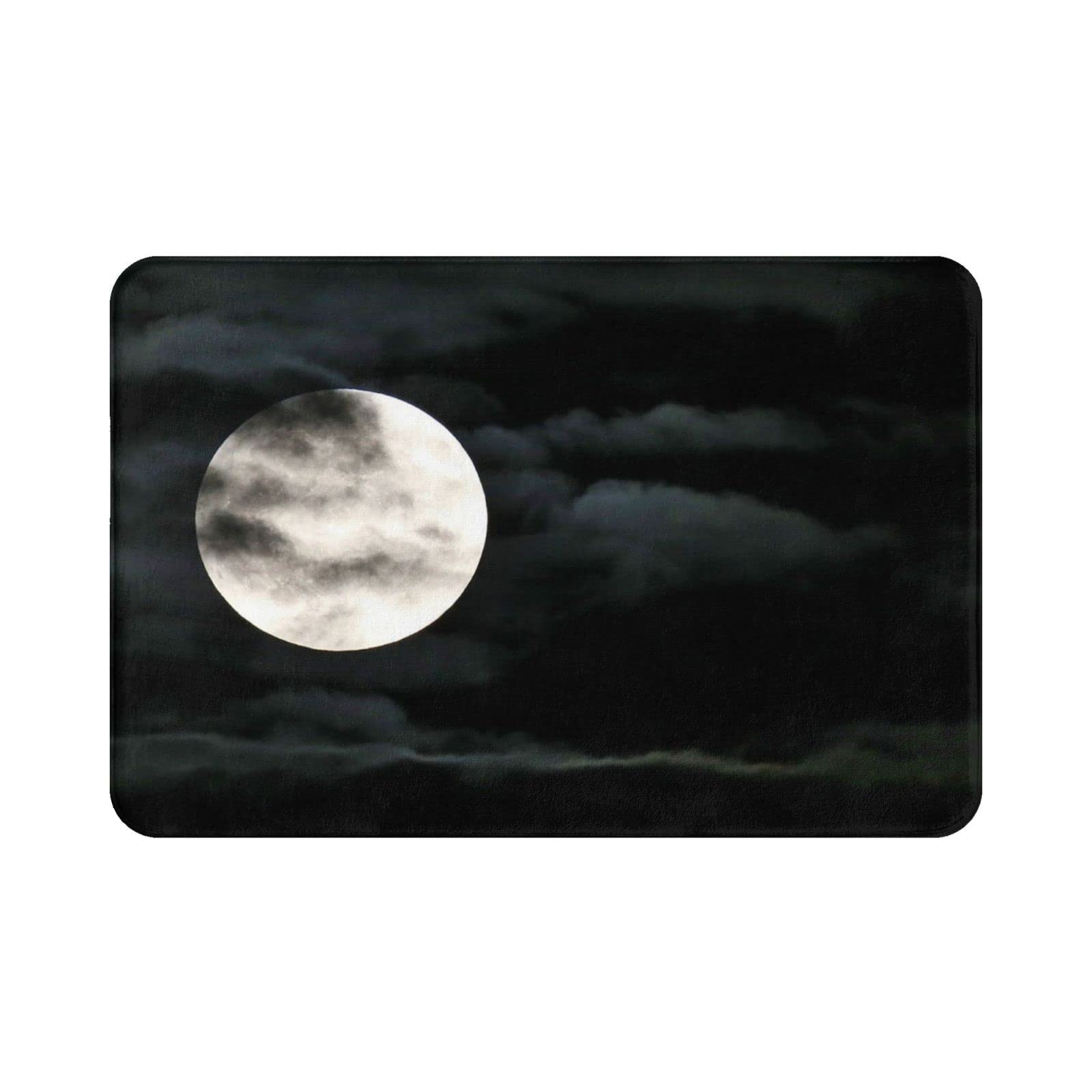 Non-Slip Moon Shaped Area Rug - Indoor/Outdoor Carpet for Living Room, Bedroom, Bath Mat, Doormat - Soft Floor Mat for Home Decor, Yoga, Meditation Space