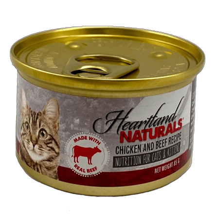 Heartland Naturals Chicken and Beef Recipe Canned Cat Food - Grain-Free, High-Protein Wet Food for Adult Cats & Kittens - Perfect for Mealtime, Travel & Emergency Pet Supplies