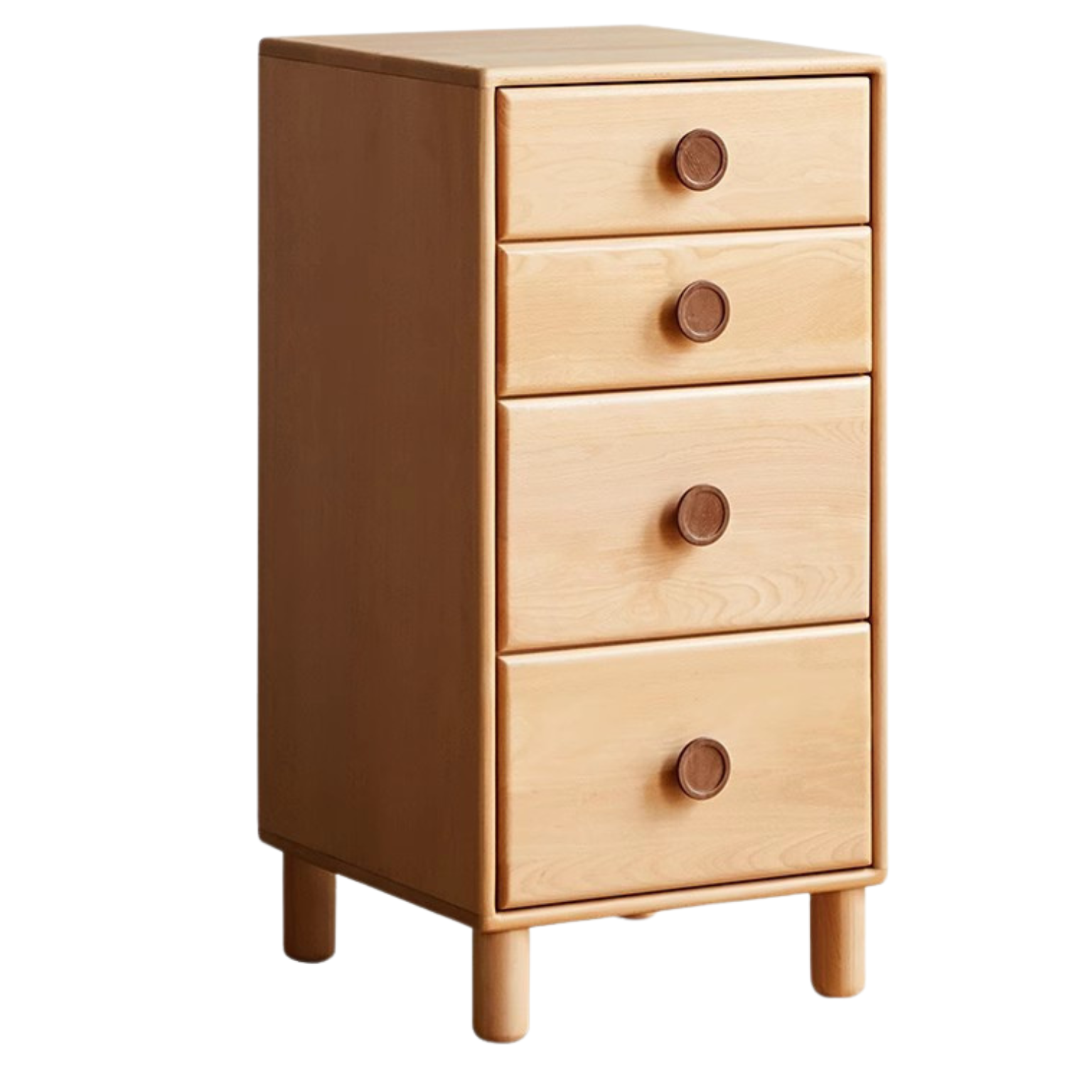 Solid Wood Beech & Rubber Kids Wardrobe - Multi-Functional Storage Cabinet for Bedroom, Nursery, and Playroom Organization
