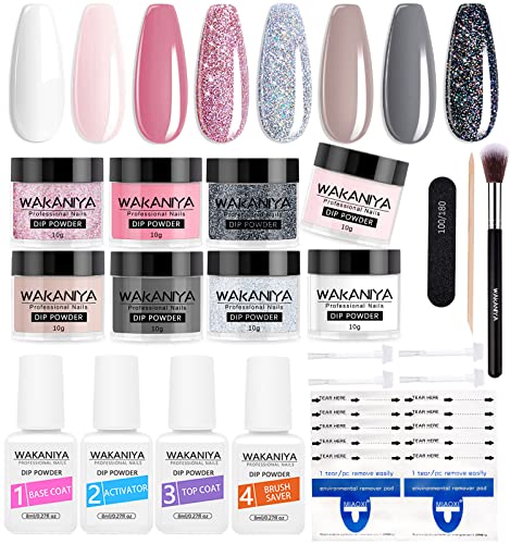 8 colors pink & grey set