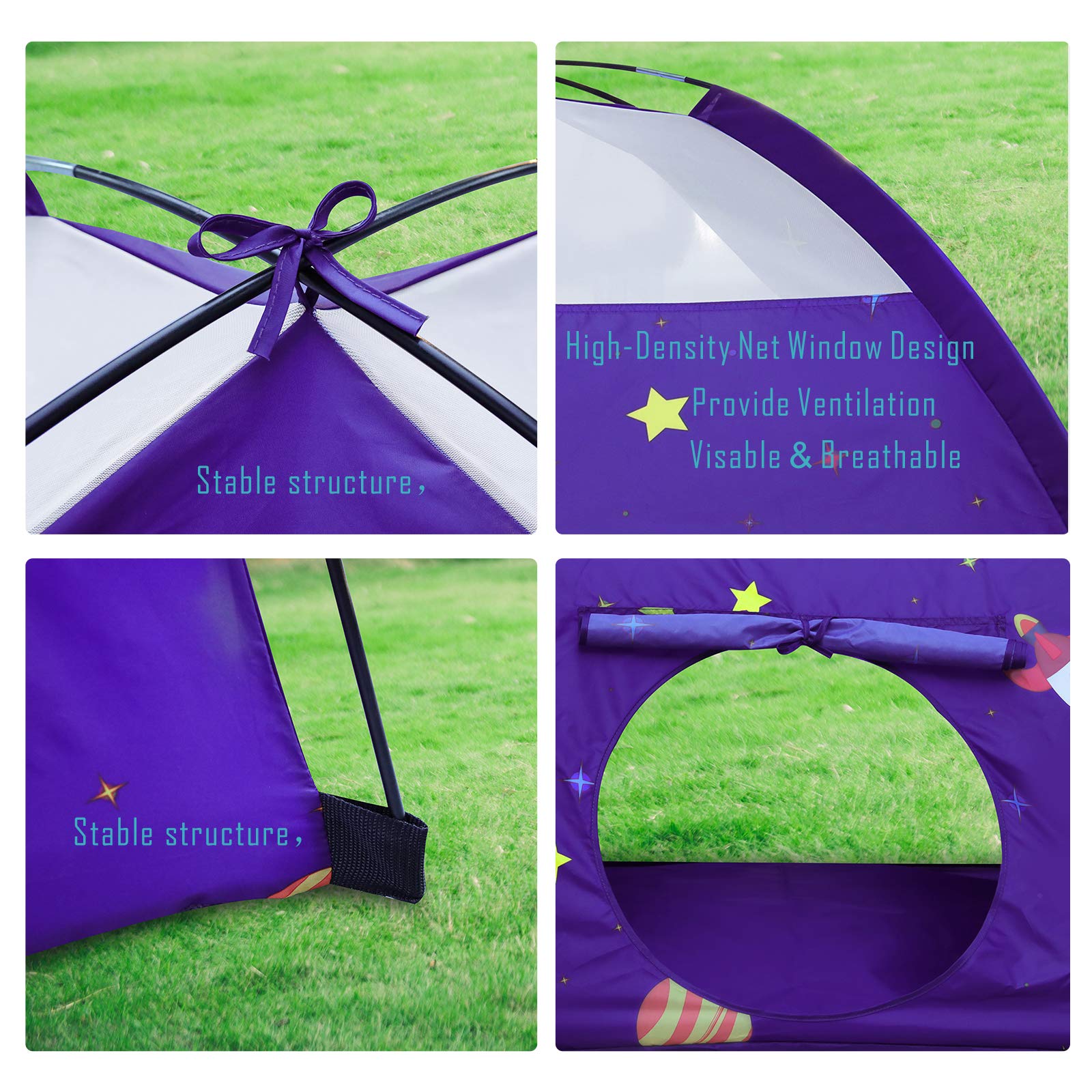 **Purple Kids Play Tent - Indoor & Outdoor Playhouse for Toddlers, Boys & Girls - Fun Gift & Game Toy for Pretend Play, Camping & Backyard Adventures**