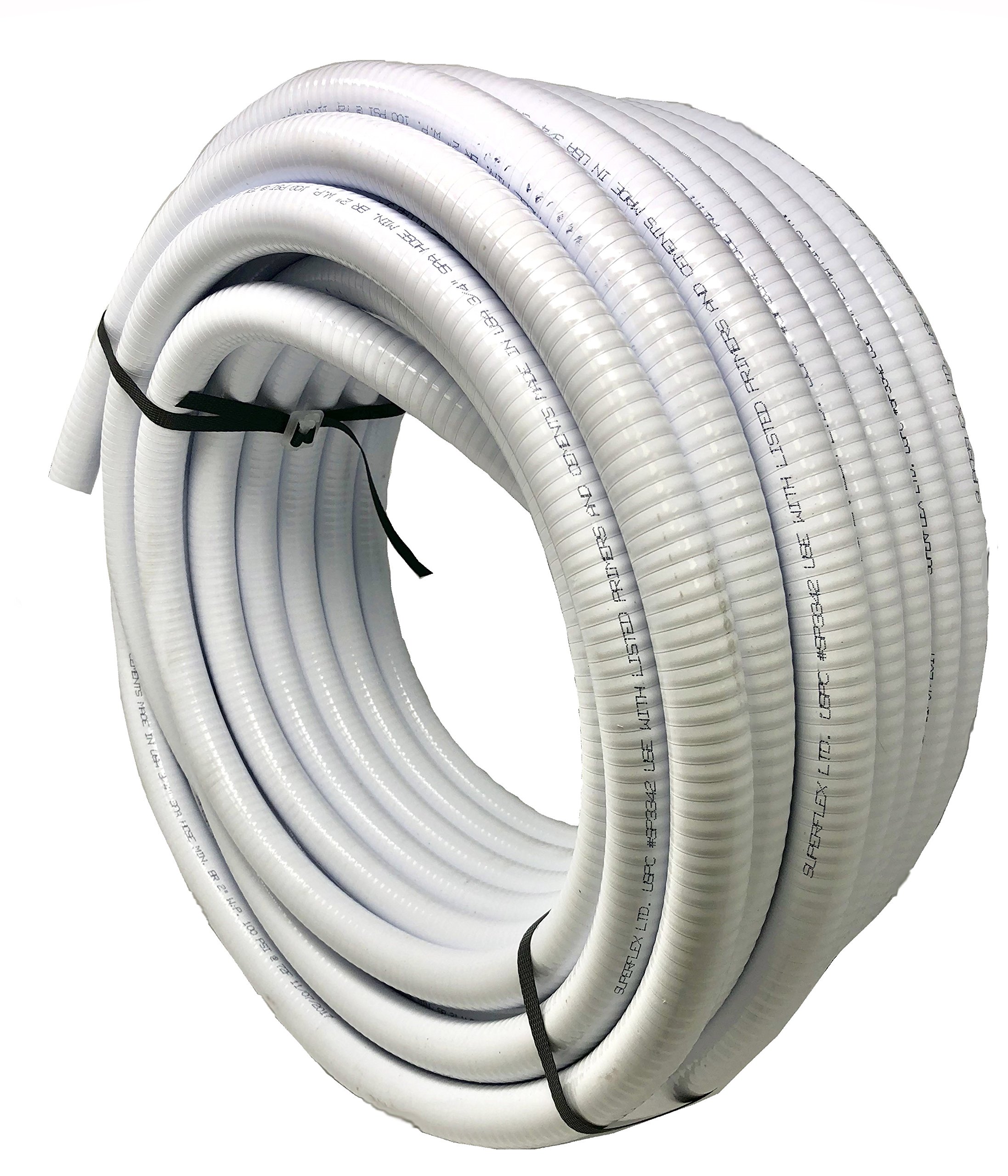 Sealproof 2-Inch Flexible PVC Pipe - 25 FT White Schedule 40 Pool & Spa Hose | Durable USA-Made PVC Tubing for Water Filtration, Hot Tubs & Plumbing Systems