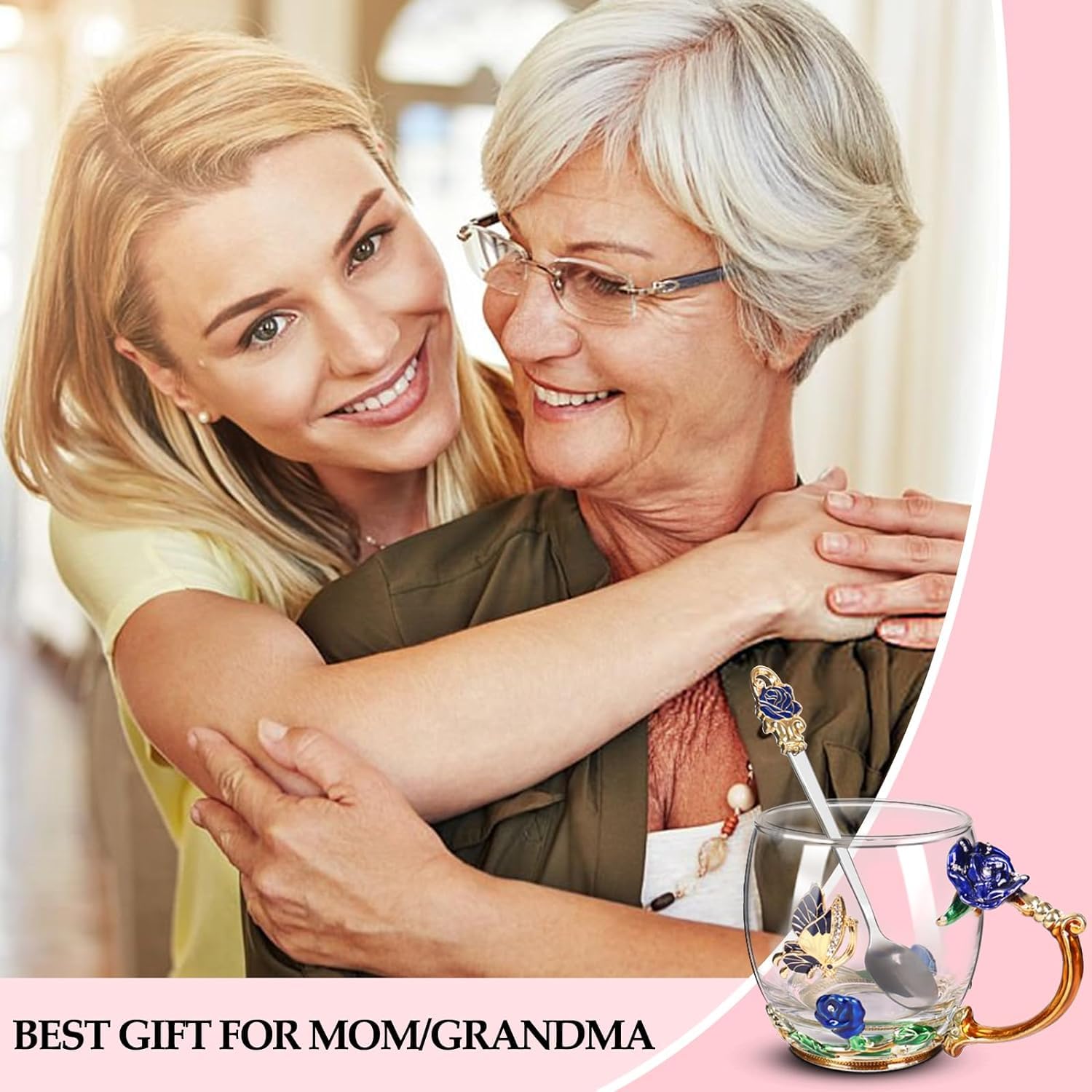 Mother's Day Gifts - Floral Coffee Mug for Mom from Daughter or Son | Unique Present for Mother, Stepmom, New Mom & Women | Perfect for Mother's Day, Birthday, Valentine's Day | Great for Coffee, Tea & Office Use